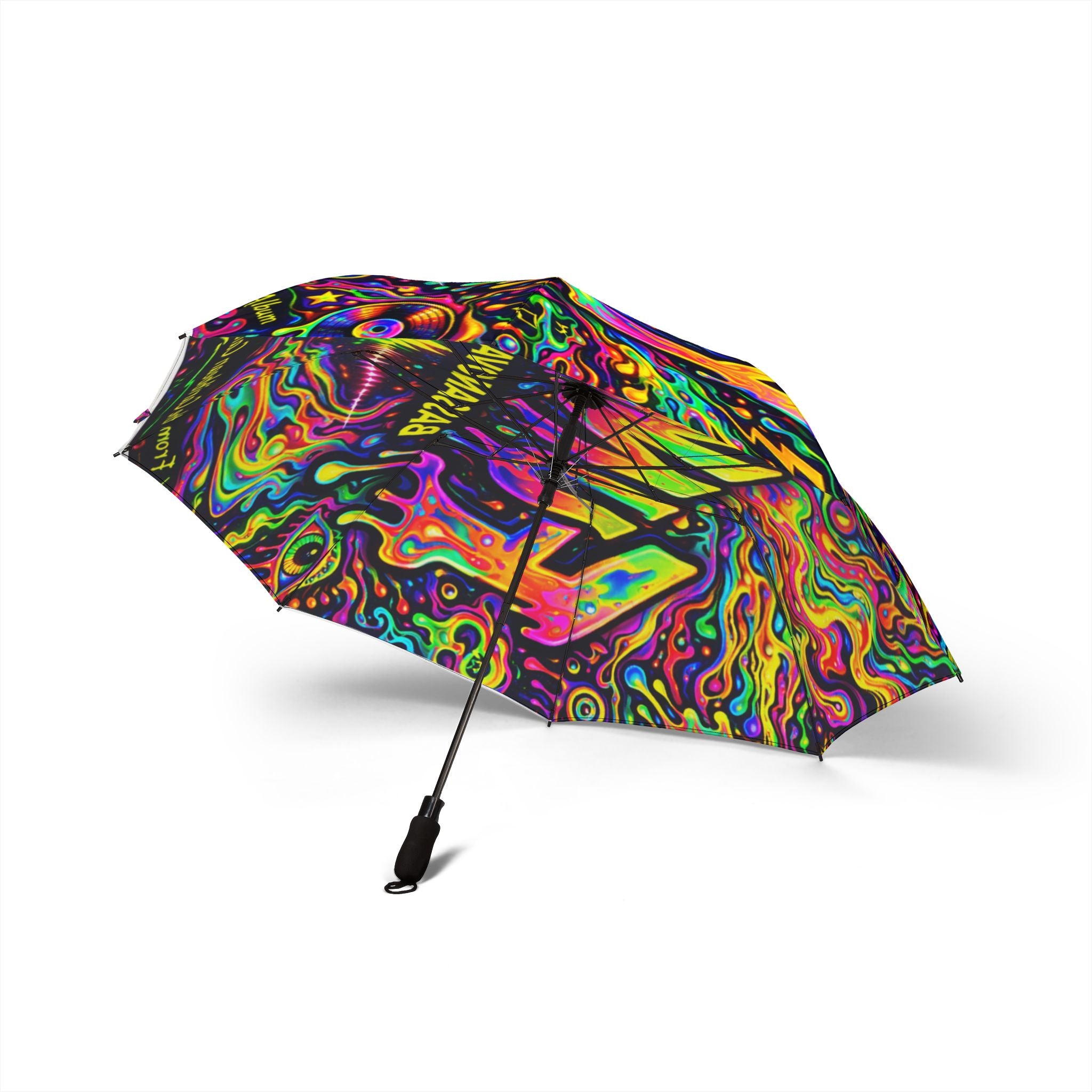 Funkify Umbrella — Neon Psychedelic 'Vibes' Foldable Rain Umbrella