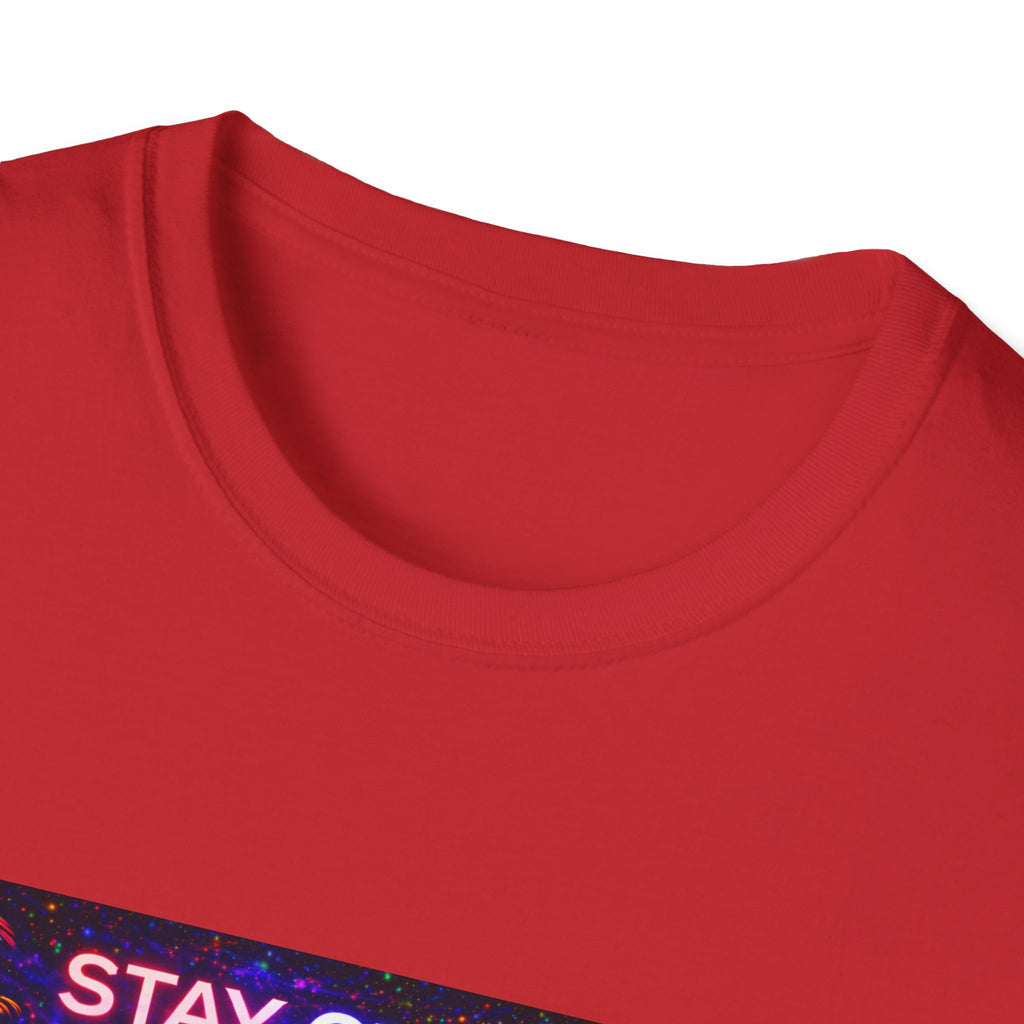 Stay Close Romantic Graphic T‑Shirt  Song Cover Art From The Caribbean Calavera Album  — Neon Couple Illustration