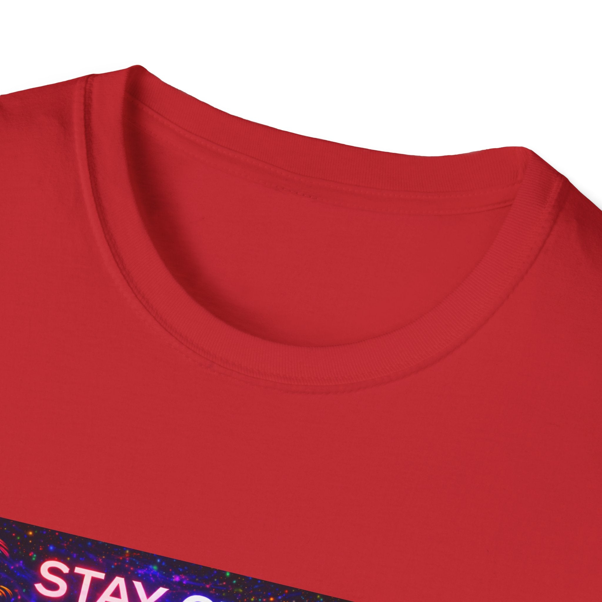 Stay Close Romantic Graphic T‑Shirt  Song Cover Art From The Caribbean Calavera Album  — Neon Couple Illustration