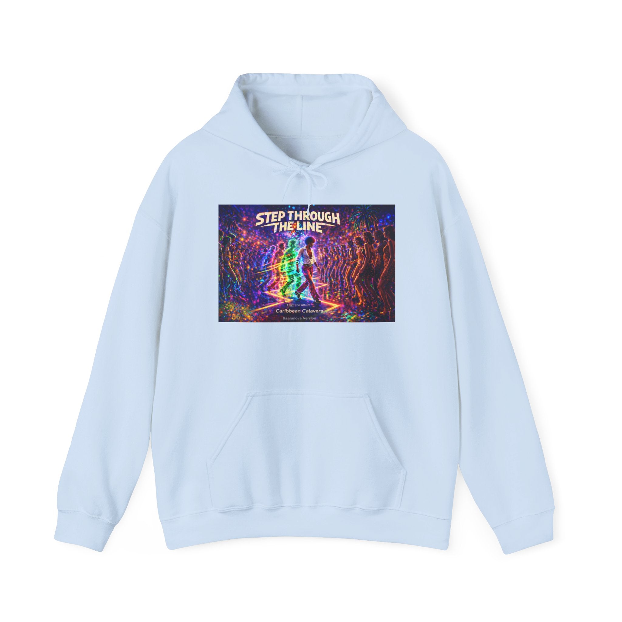 Step Through The Line Hoodie Song Cover Art From The Caribbean Calavera Album — Psychedelic Trippy Graphic Pullover