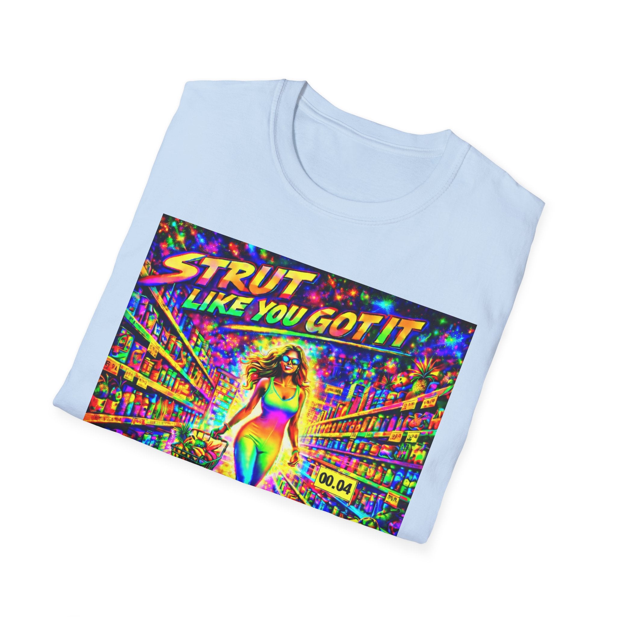 Strut Like You Got It   Song Cover Art From The Caribbean Calavera Album   Neon Retro Graphic Tee T-SHIRT