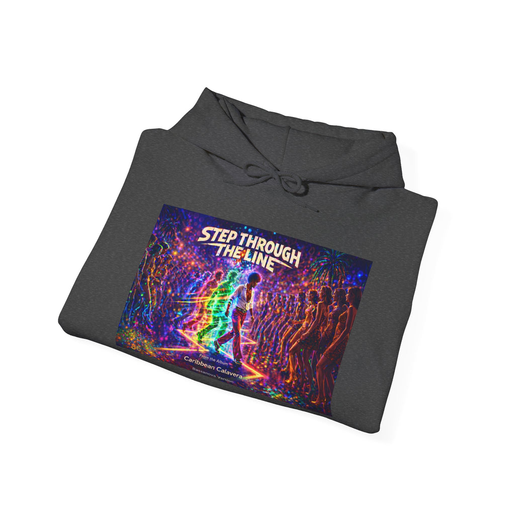 Step Through The Line Hoodie Song Cover Art From The Caribbean Calavera Album — Psychedelic Trippy Graphic Pullover