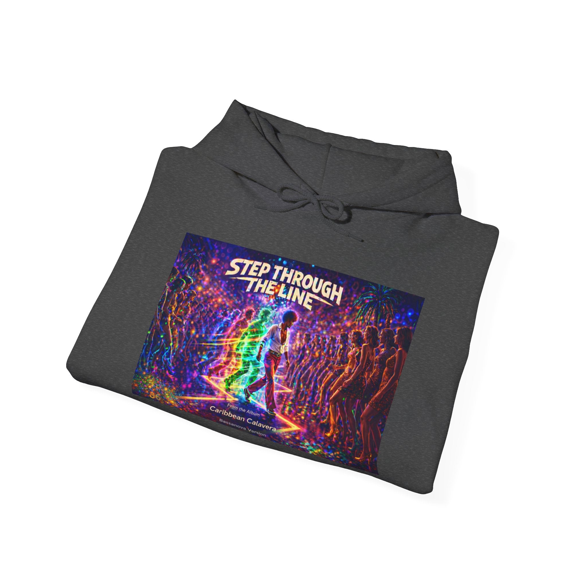 Step Through The Line Hoodie Song Cover Art From The Caribbean Calavera Album — Psychedelic Trippy Graphic Pullover