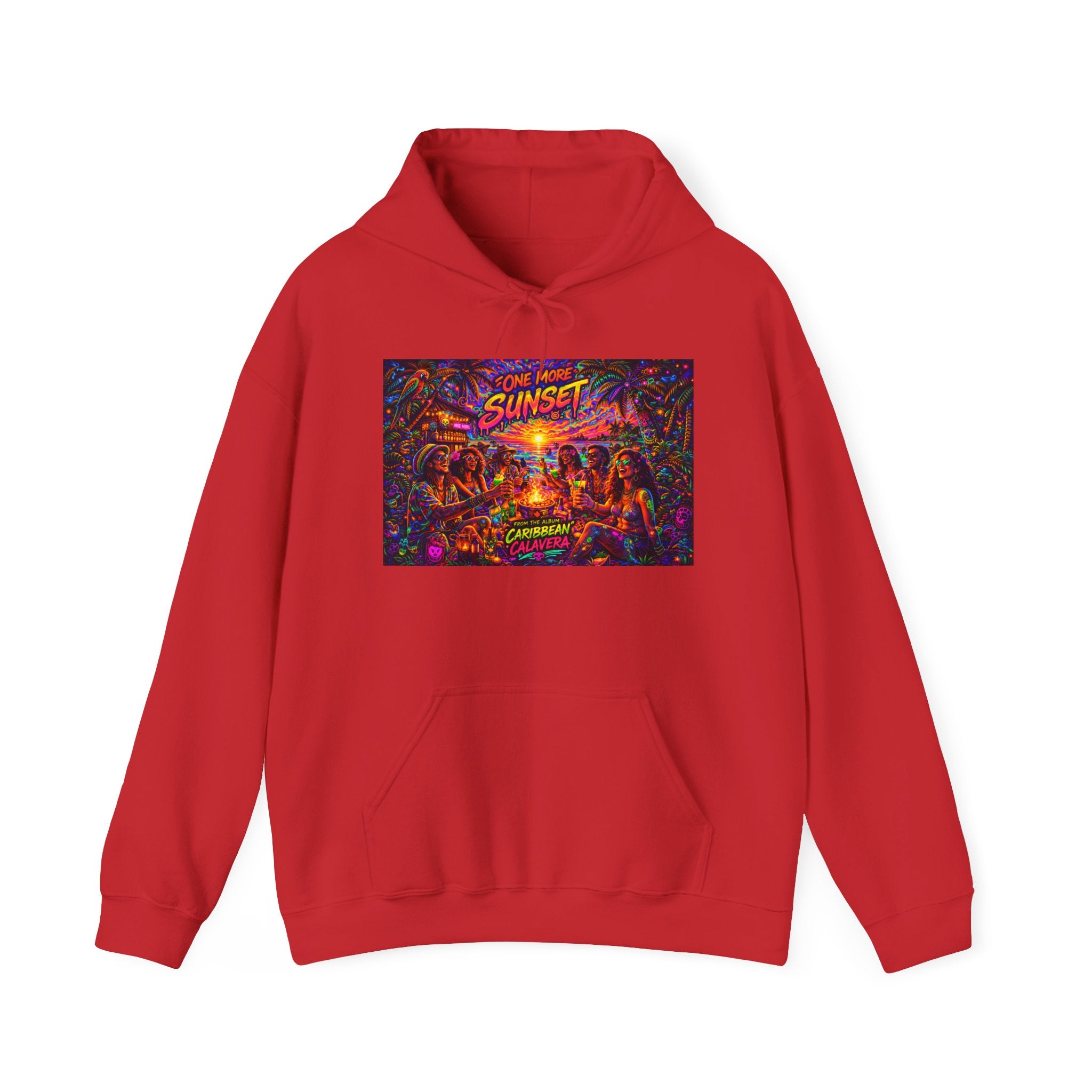 One More Sunset Carnival Hoodie Song Cover Art From The Caribbean Calavera Album — Tropical Festival Graphic Pullover