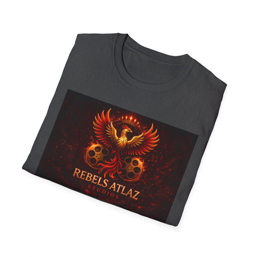 Rebelz Atlaz Film Studios Logo  Phoenix Skull T-Shirt
