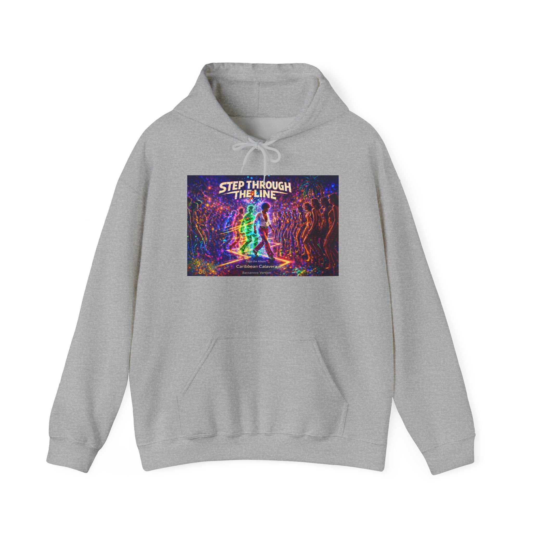 Step Through The Line Hoodie Song Cover Art From The Caribbean Calavera Album — Psychedelic Trippy Graphic Pullover