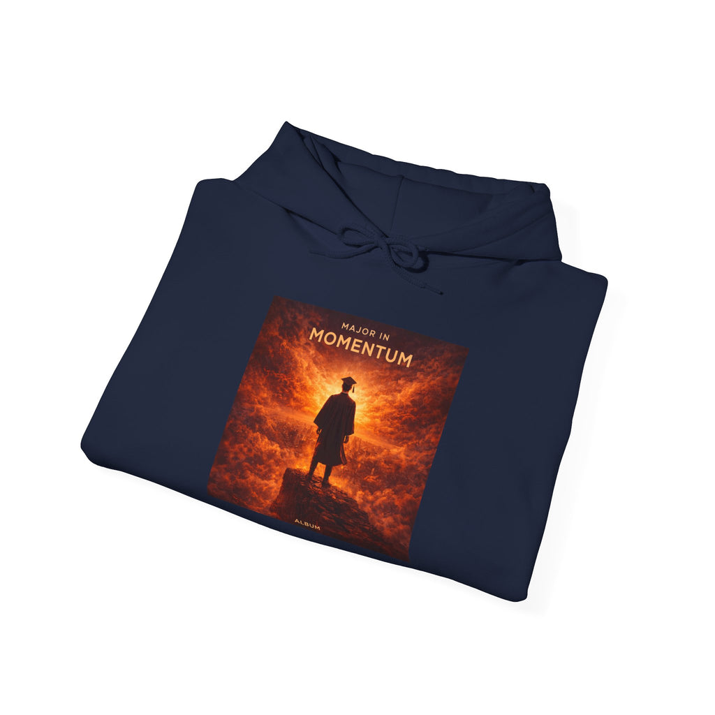 Hoodie - 'Major in Momentum' Silhouette Sunset Graphic Hoodie