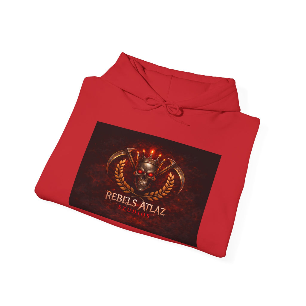 Rebelz Atlaz Films Studio Hoodie – Vintage Flaming Serpent Band Logo Pullover