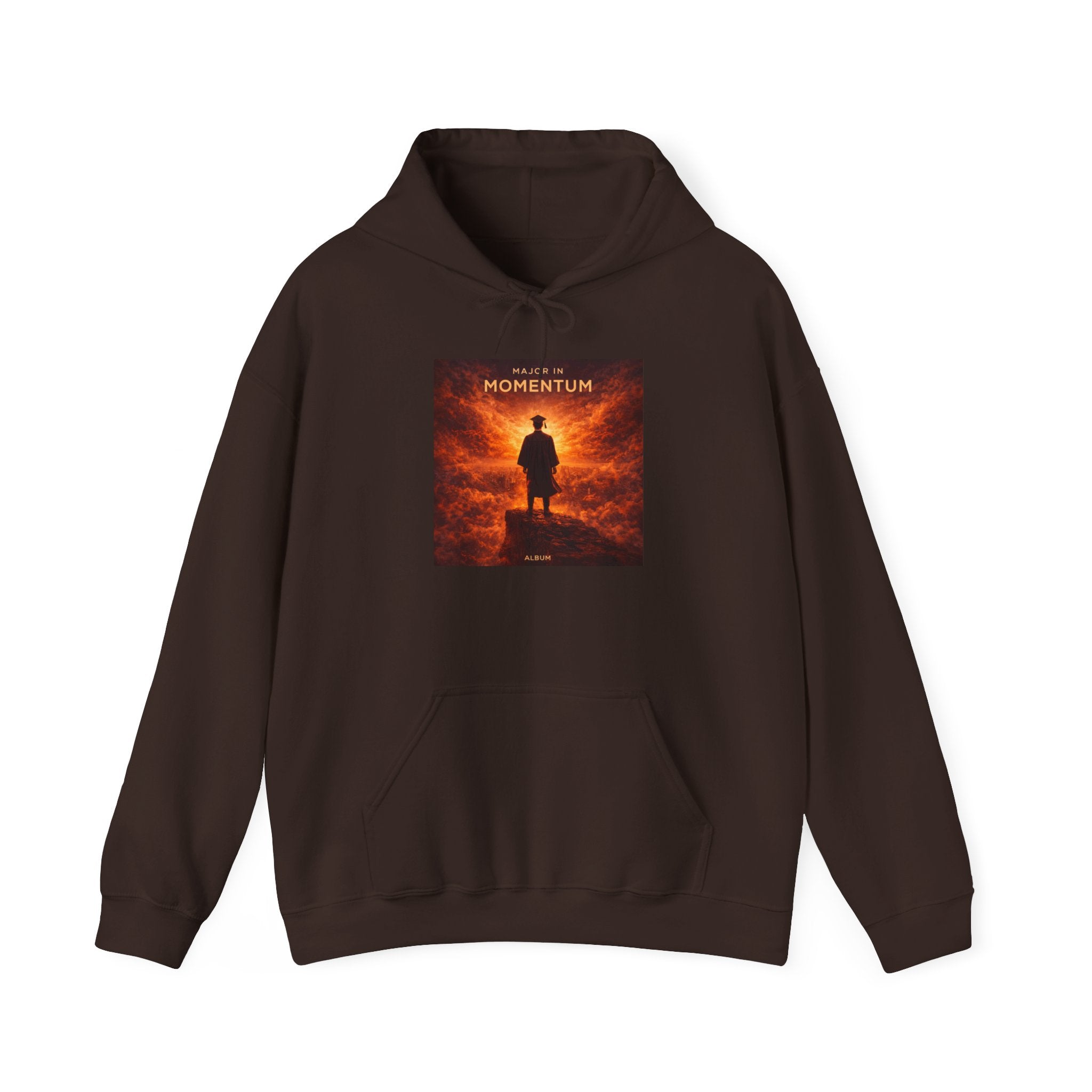 Hoodie - 'Major in Momentum' Silhouette Sunset Graphic Hoodie