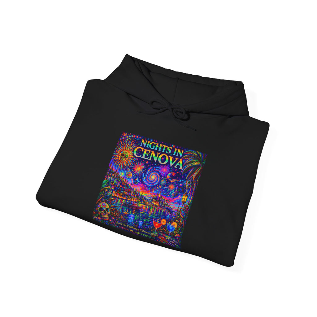 Nights in Cenova Hoodie –  Song Cover Art From The Caribbean Calavera Album   Colorful Venetian Canal Art Pullover