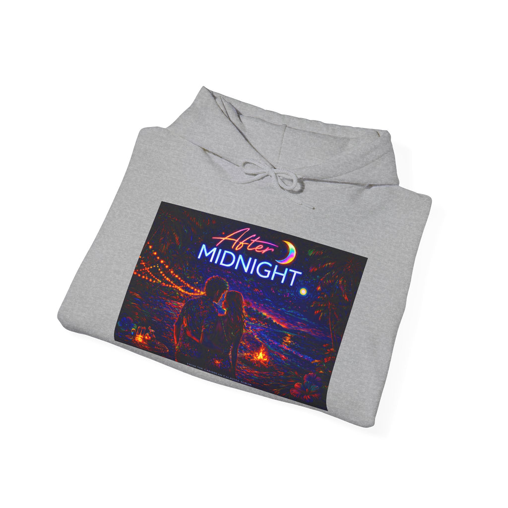 After Midnight Song Cover Art From The Caribbean Calavera Album Hoodie – Retro Neon 'After Midnight' Streetwear
