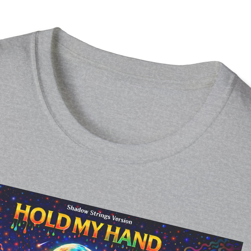 Hold My Hand Graphic T-Shirt  Song Cover Art From The Caribbean Calavera Album — Cosmic Couple Silhouette Tee