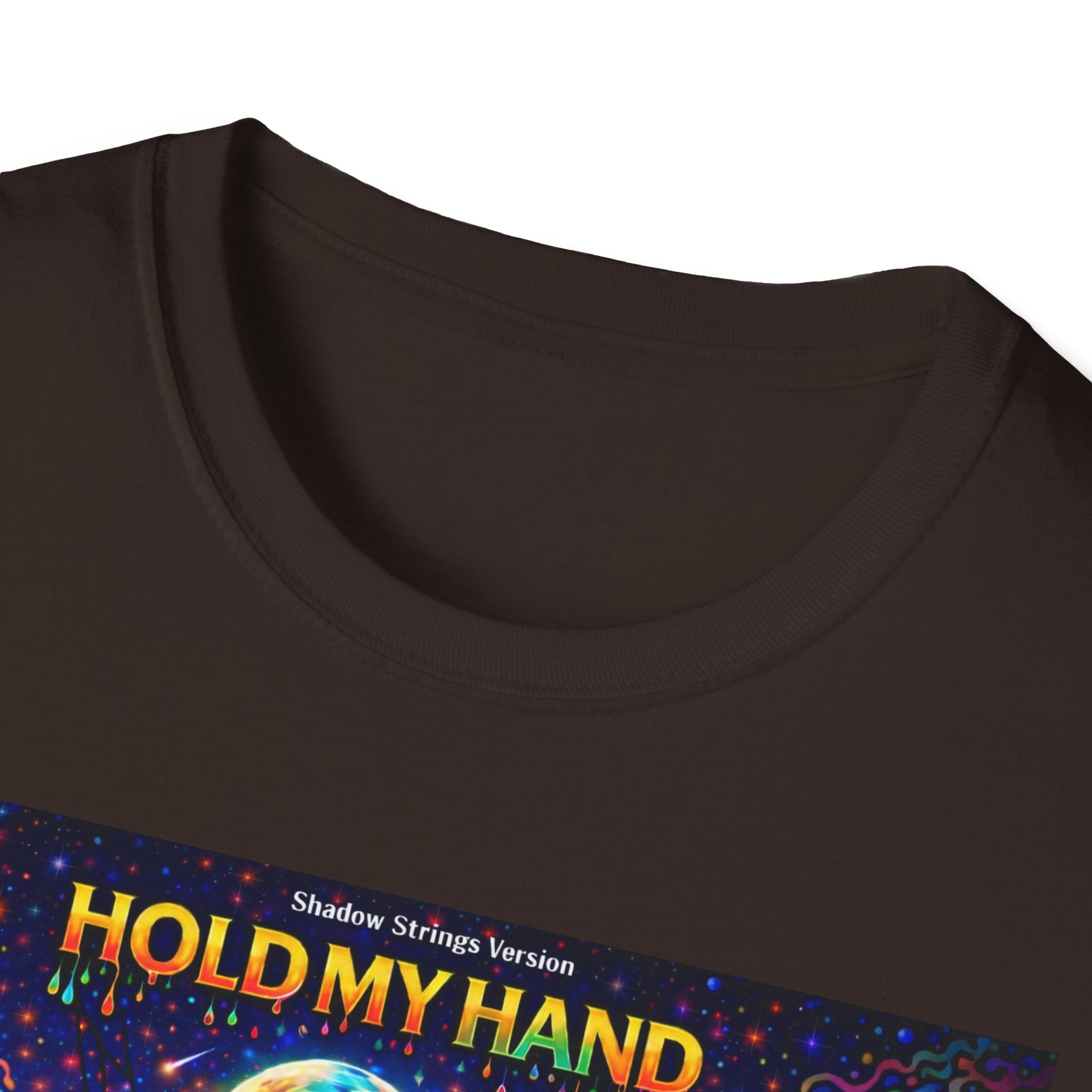 Hold My Hand Graphic T-Shirt  Song Cover Art From The Caribbean Calavera Album — Cosmic Couple Silhouette Tee