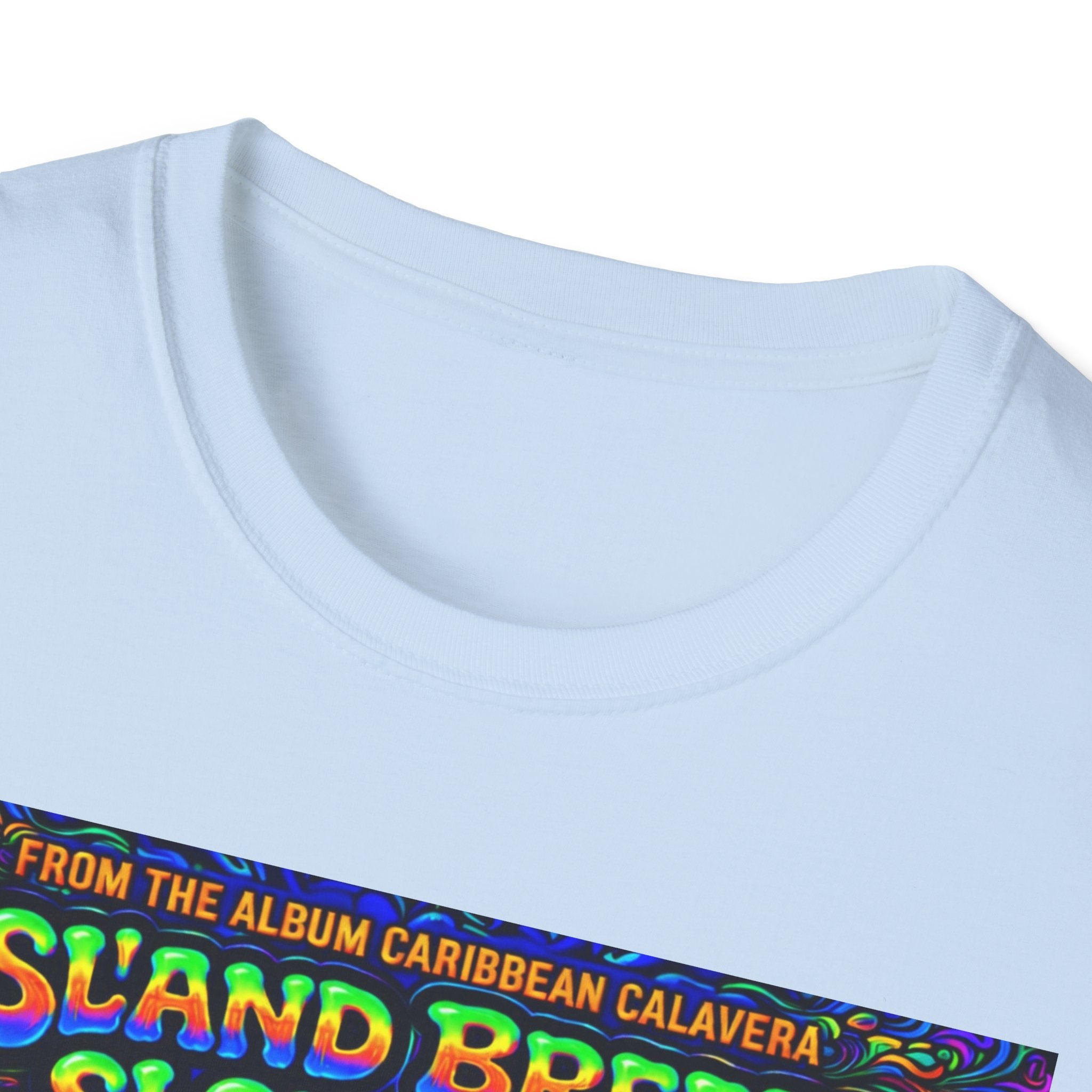 Island Breeze Slow Jam T-Shirt  Song Cover Art From The Caribbean Calavera Album   — Retro Tropical Sunset Music Tee
