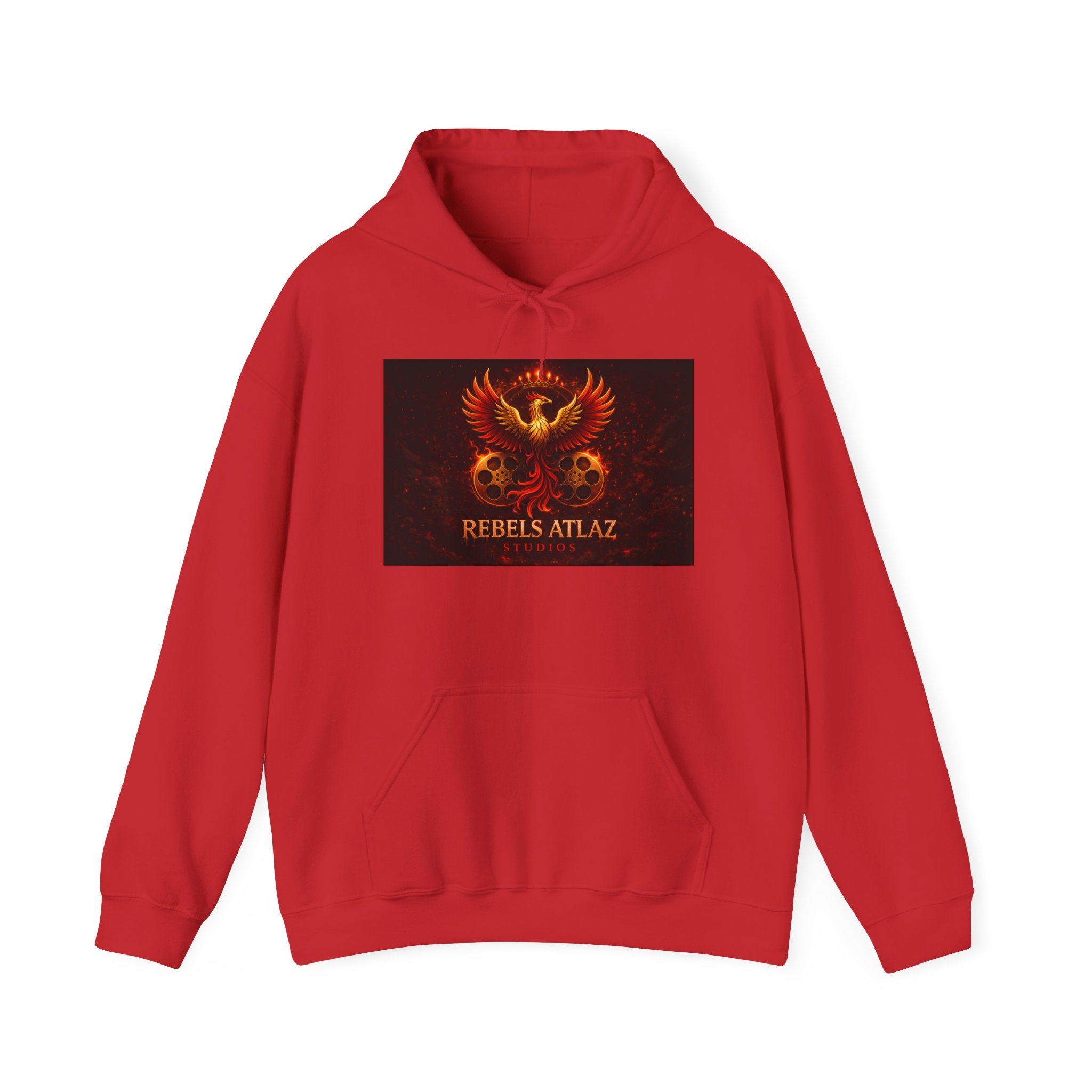 Rebelz Atlaz Film Studios Logo  Phoenix Skull Hoodie