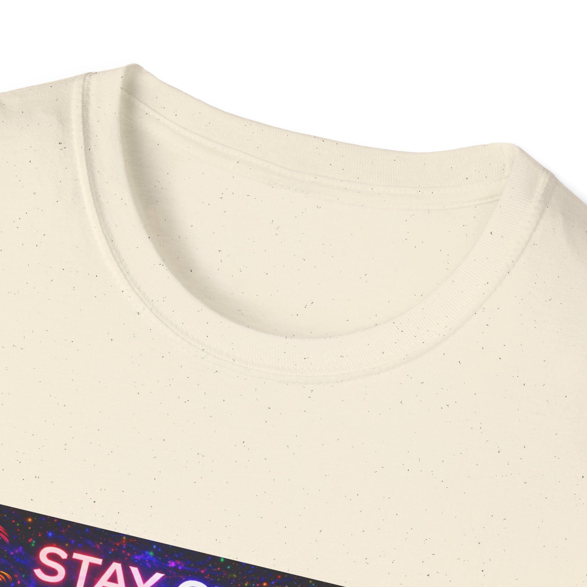Stay Close Romantic Graphic T‑Shirt  Song Cover Art From The Caribbean Calavera Album  — Neon Couple Illustration