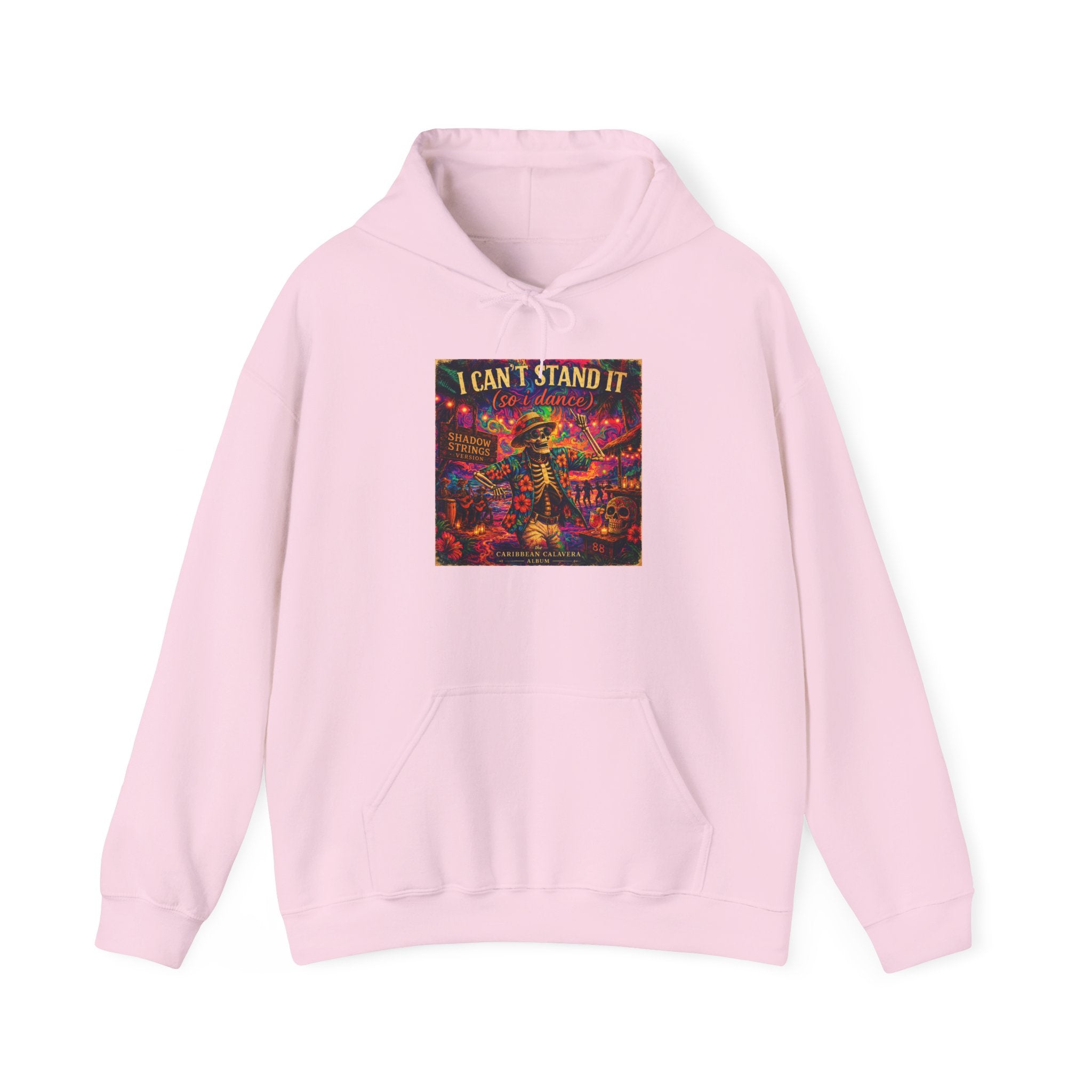 I Can't Stand It Hoodie -  Song Cover Art From The Caribbean Calavera Album  Retro Neon Skatepunk Graphic Pullover