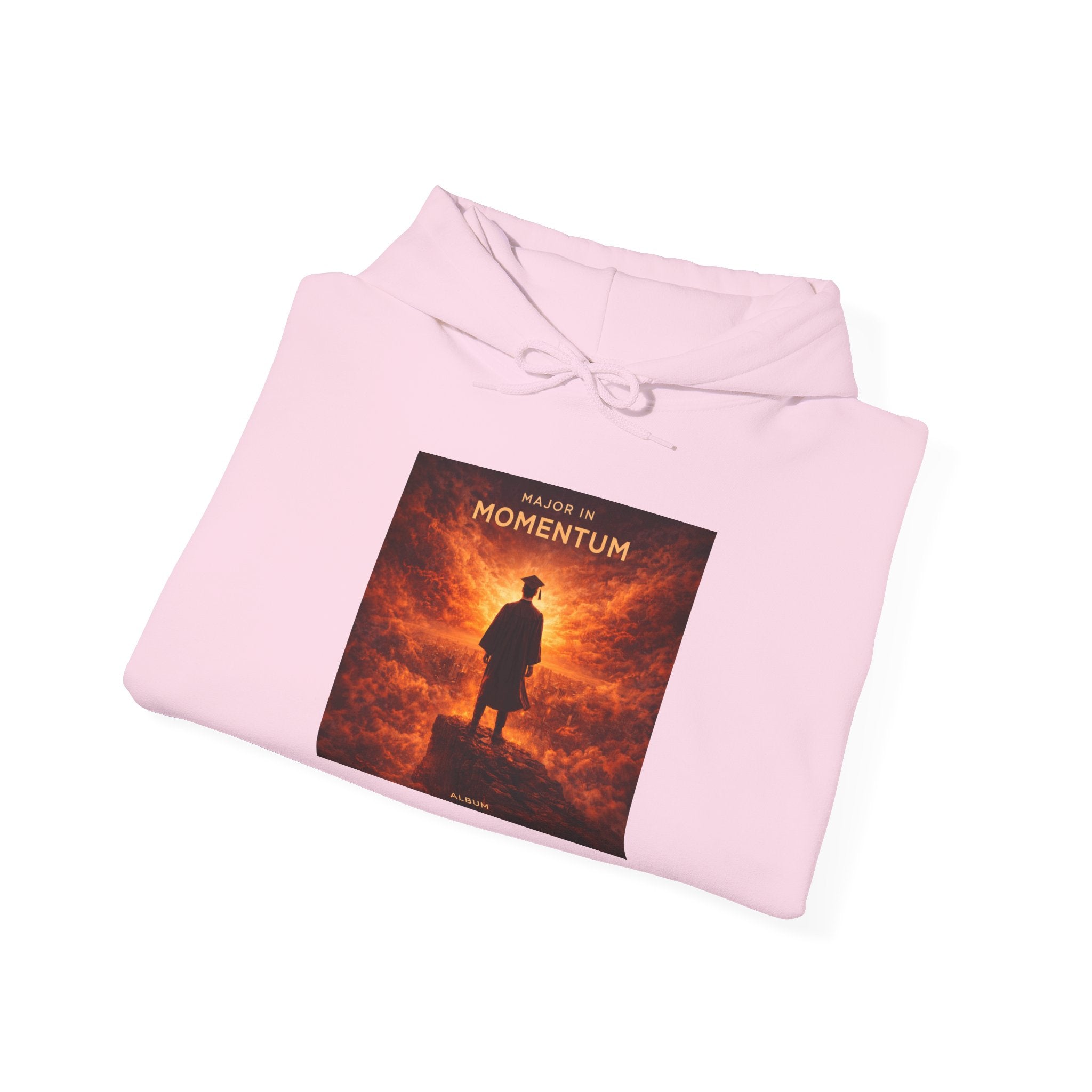 Hoodie - 'Major in Momentum' Silhouette Sunset Graphic Hoodie