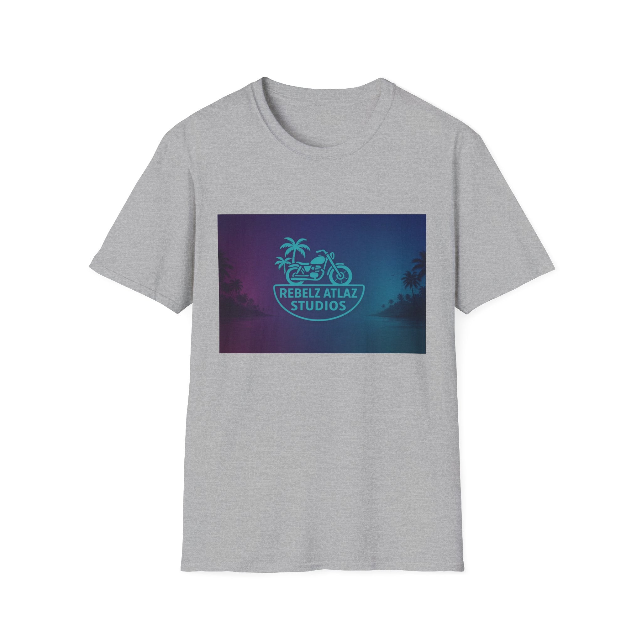 Rebel Ataz Studios Logo T-Shirt — Tropical Palm Graphic Tee