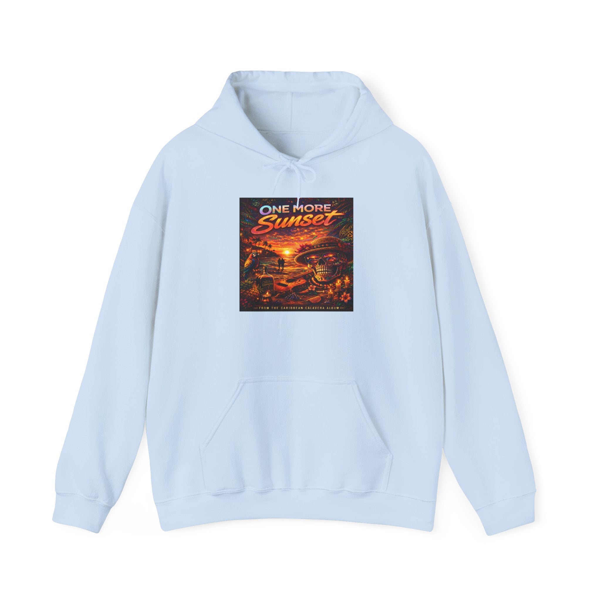 "One More Sunset"  Song Cover Art From The Caribbean Calavera Album Skateboard Vintage Graphic Pullover Sunset Skate Hoodie —
