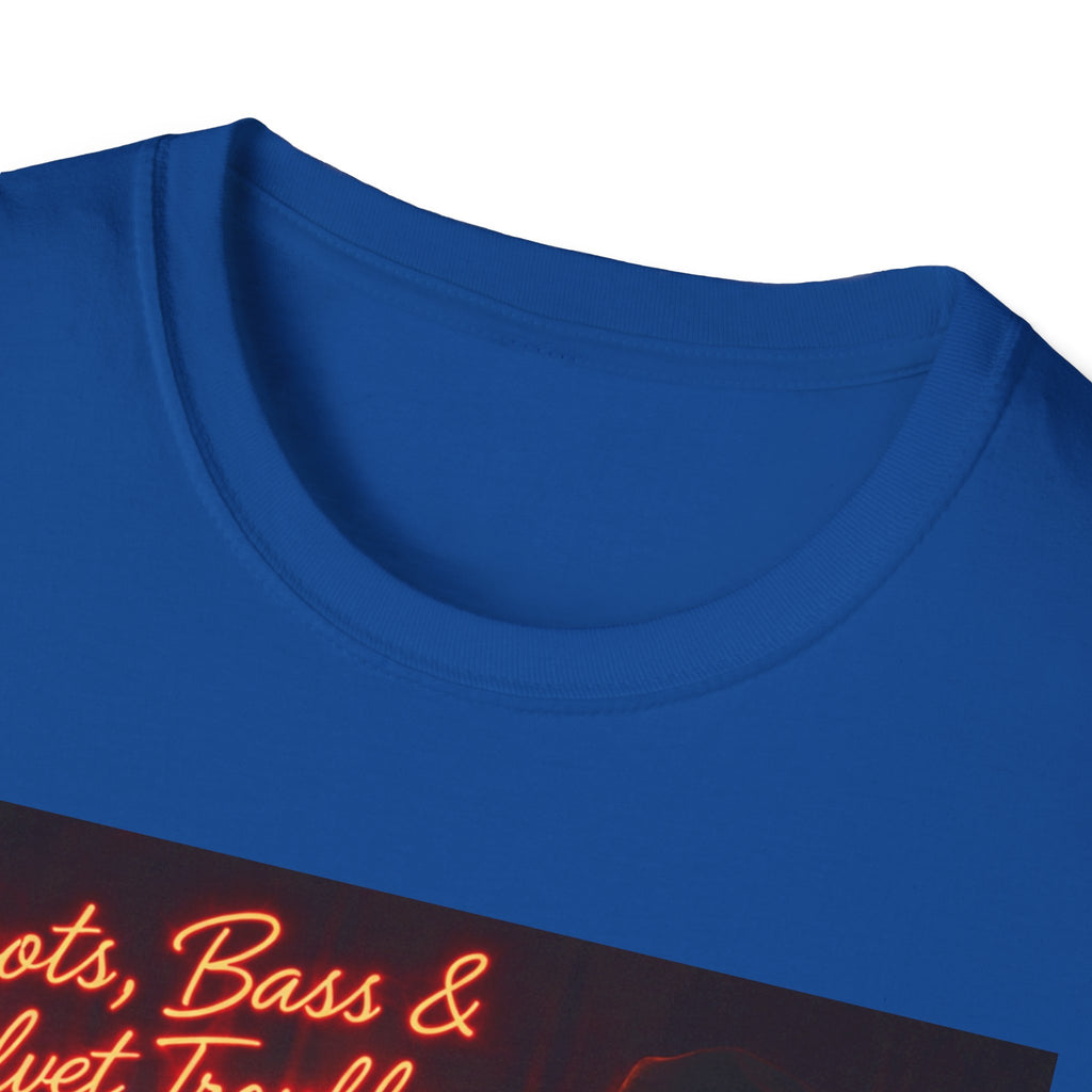 "Boots, Bass & Velvet Trouble" Retro Music Tee Vintage Rock T-Shirt —