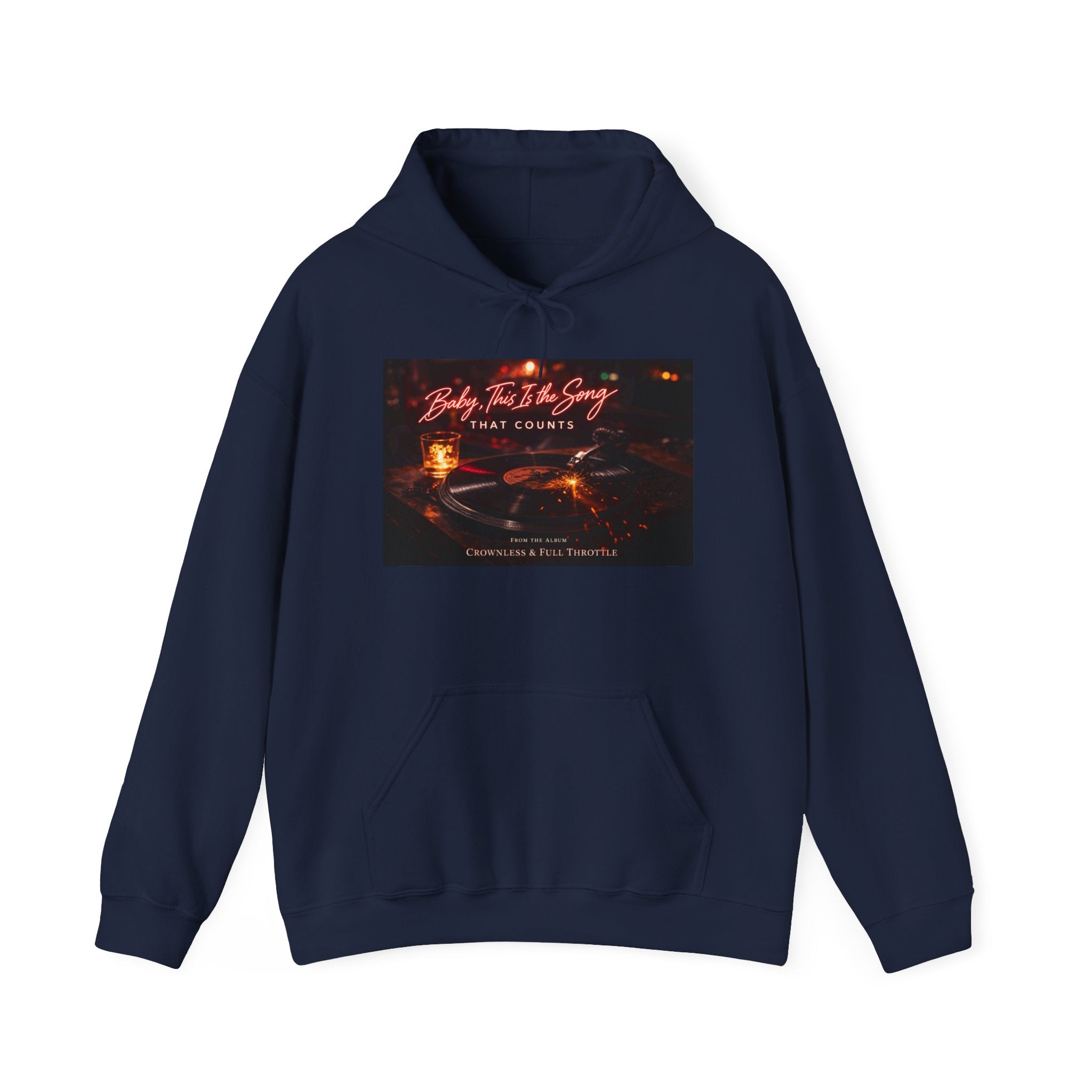Baby, this is the song that counts  Graphic Sweatshirt Crownless and Full Throttle Album Cover Artwork Cozy Candlelight Hoodie –