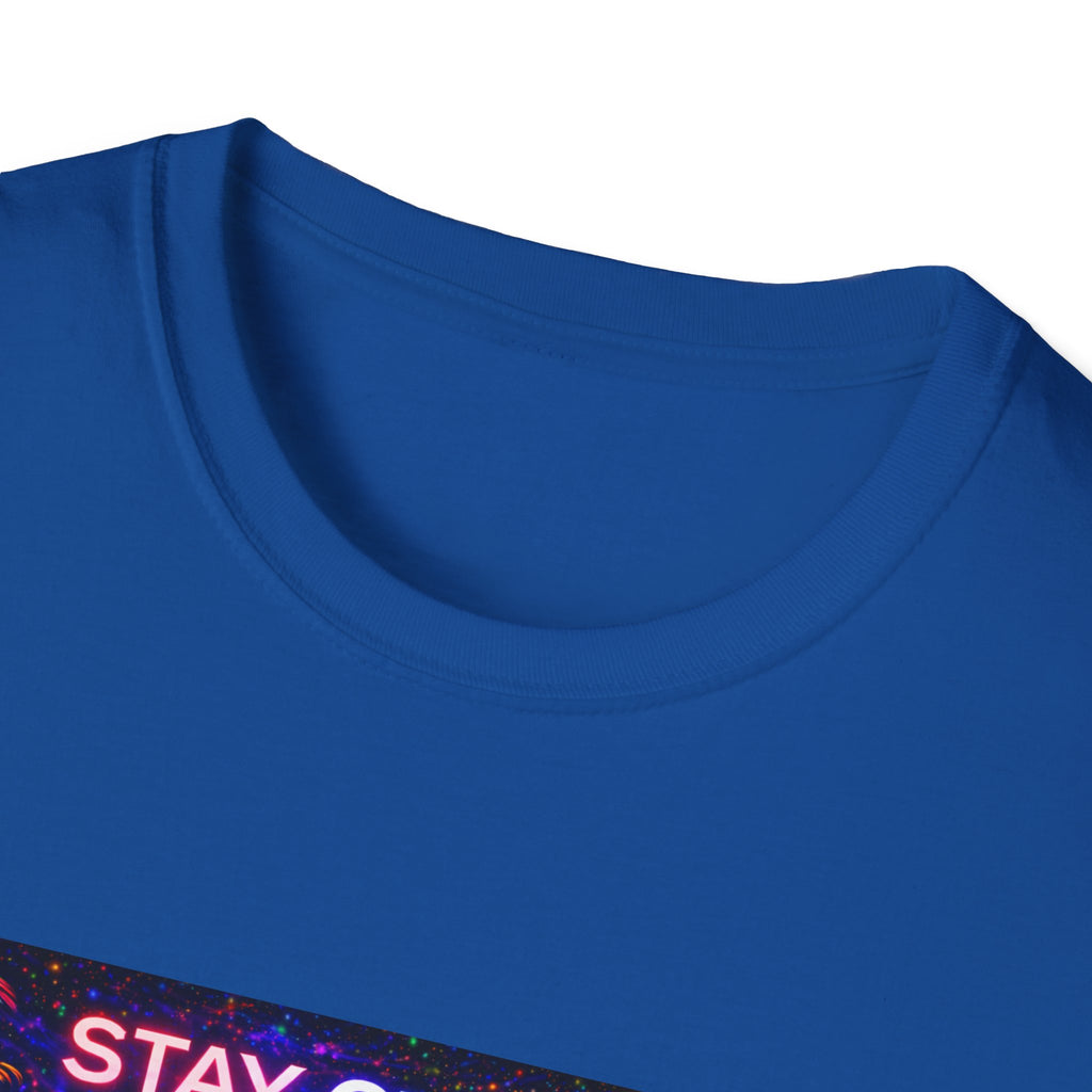 Stay Close Romantic Graphic T‑Shirt  Song Cover Art From The Caribbean Calavera Album  — Neon Couple Illustration
