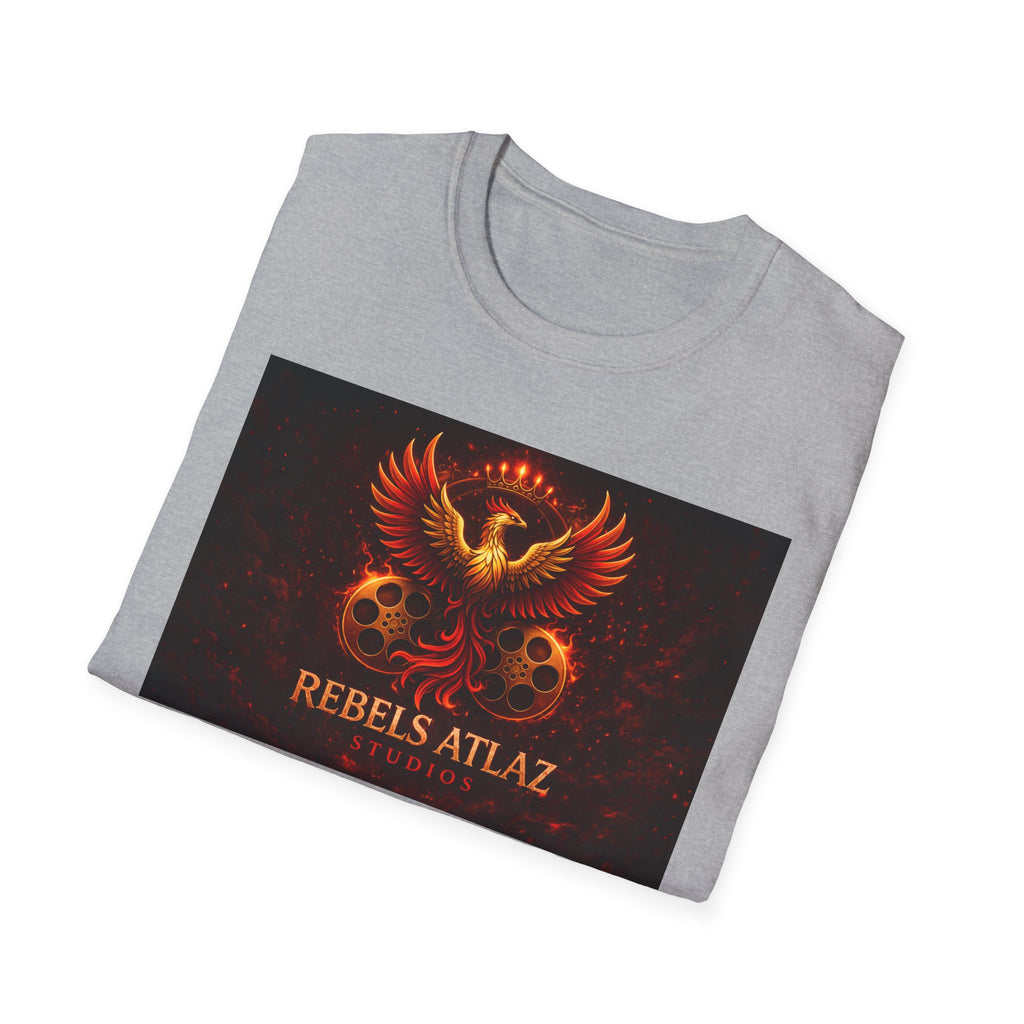 Rebelz Atlaz Film Studios Logo  Phoenix Skull T-Shirt