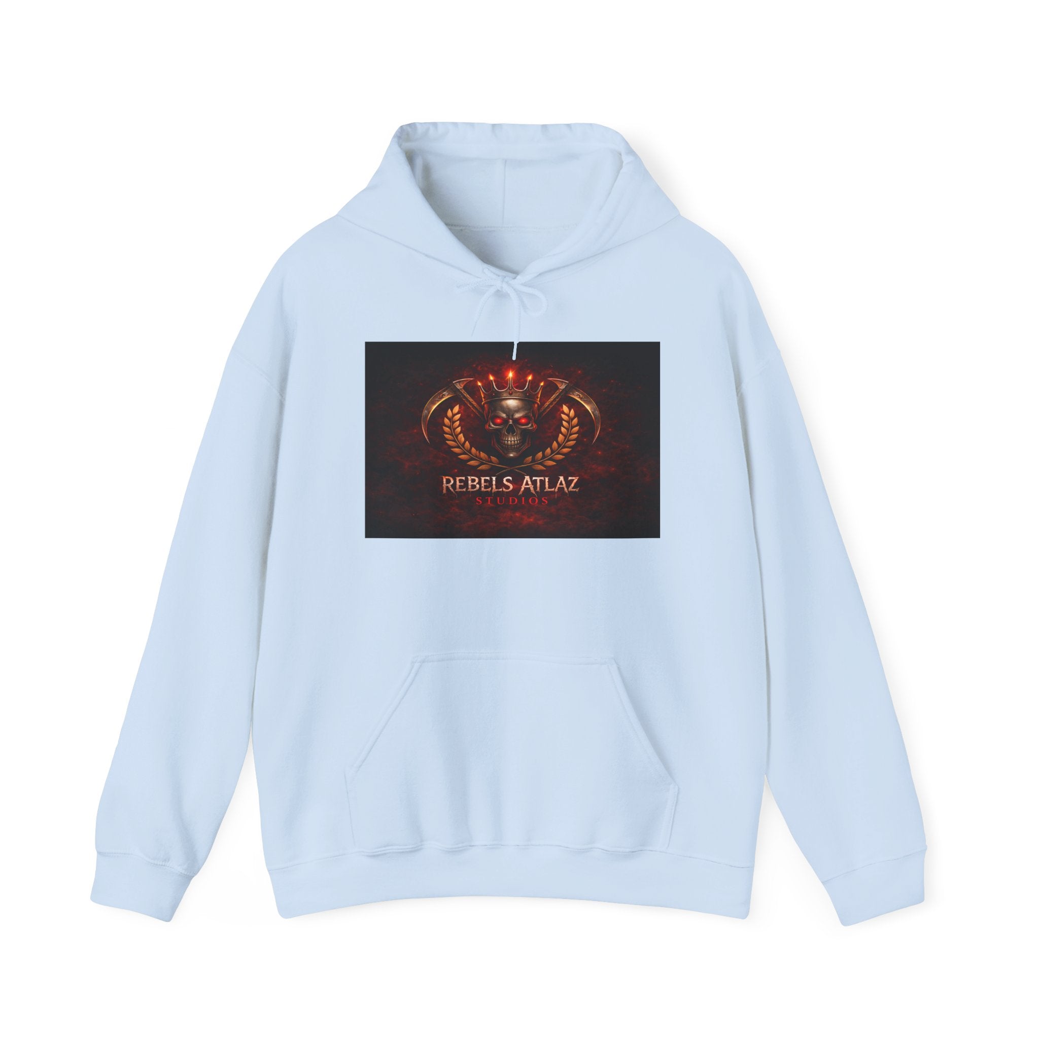 Rebelz Atlaz Films Studio Hoodie – Vintage Flaming Serpent Band Logo Pullover