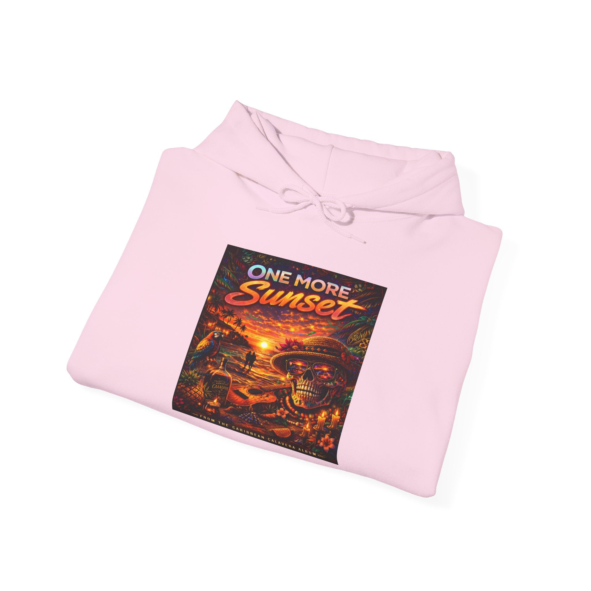 "One More Sunset"  Song Cover Art From The Caribbean Calavera Album Skateboard Vintage Graphic Pullover Sunset Skate Hoodie —