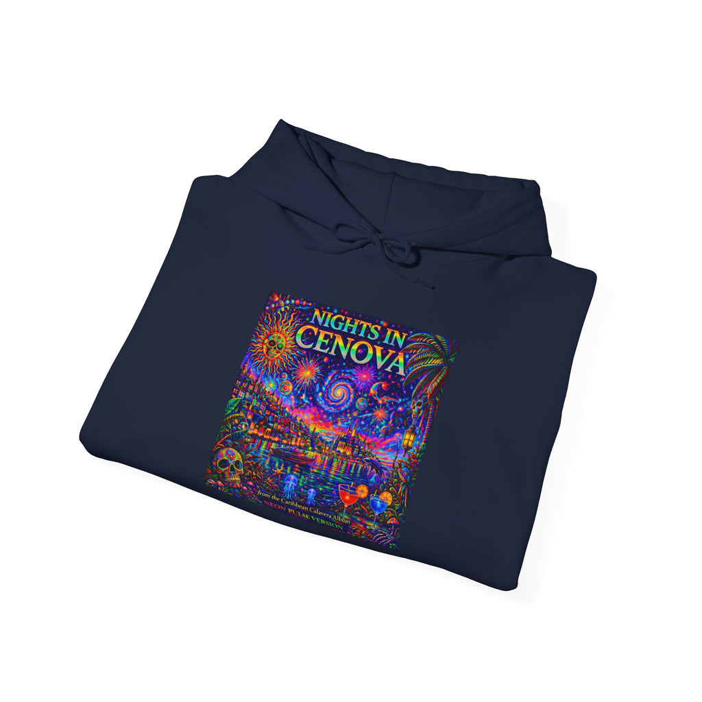 Nights in Cenova Hoodie –  Song Cover Art From The Caribbean Calavera Album   Colorful Venetian Canal Art Pullover