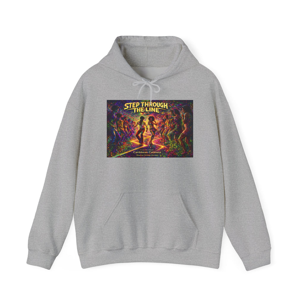 Step Through The Line Hoodie Song Cover Art From The Caribbean Calavera Album  — Retro Psychedelic Dance Graphic Pullover