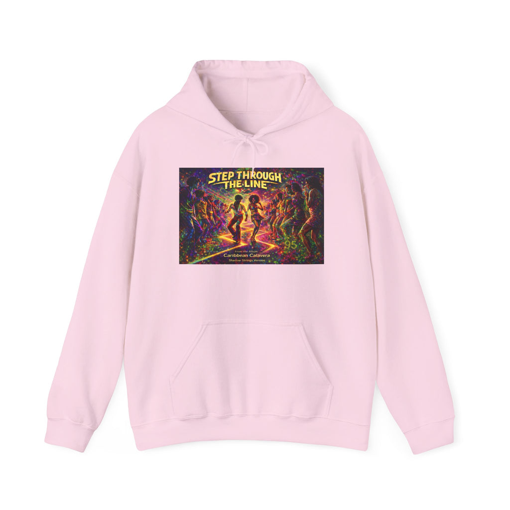 Step Through The Line Hoodie Song Cover Art From The Caribbean Calavera Album  — Retro Psychedelic Dance Graphic Pullover