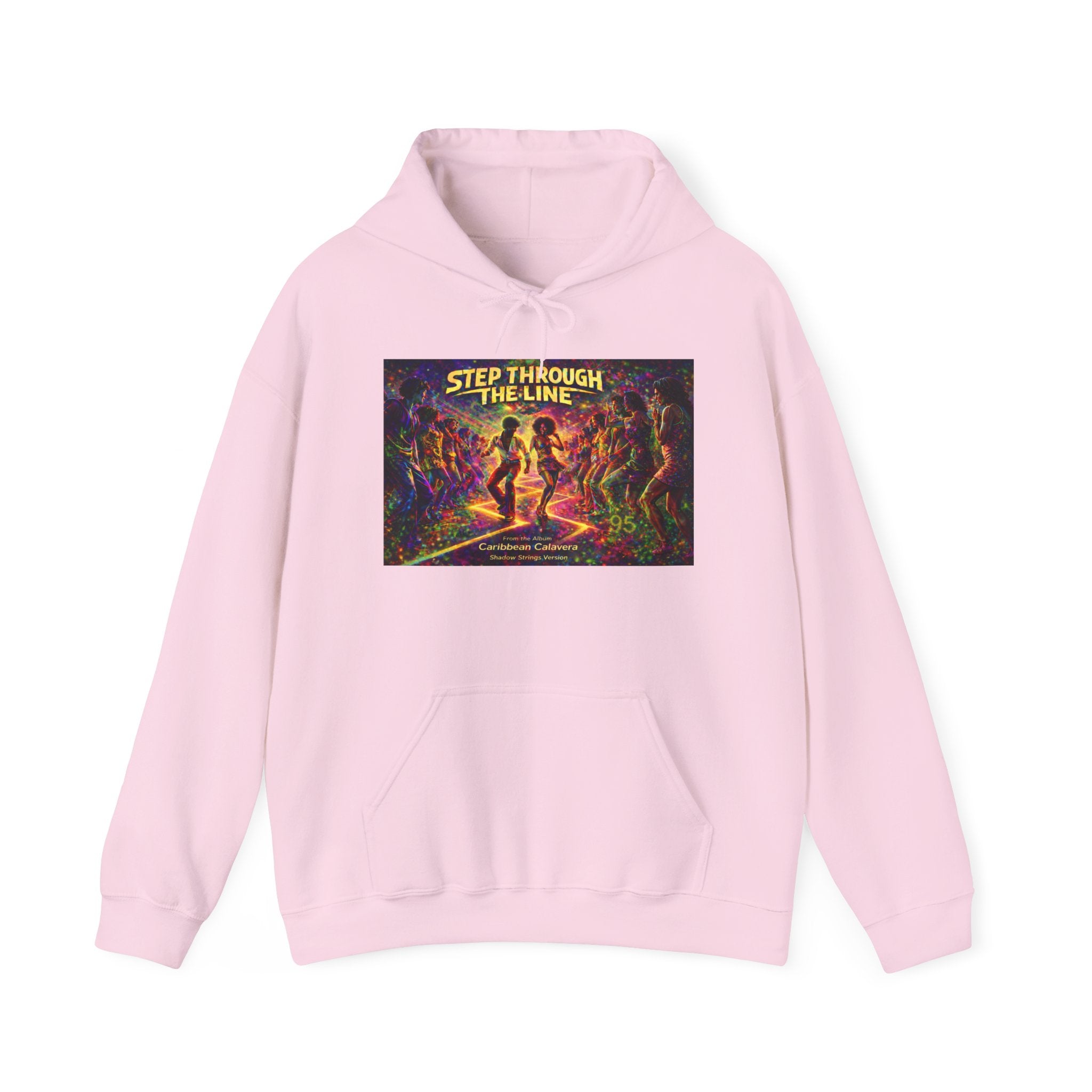 Step Through The Line Hoodie Song Cover Art From The Caribbean Calavera Album  — Retro Psychedelic Dance Graphic Pullover