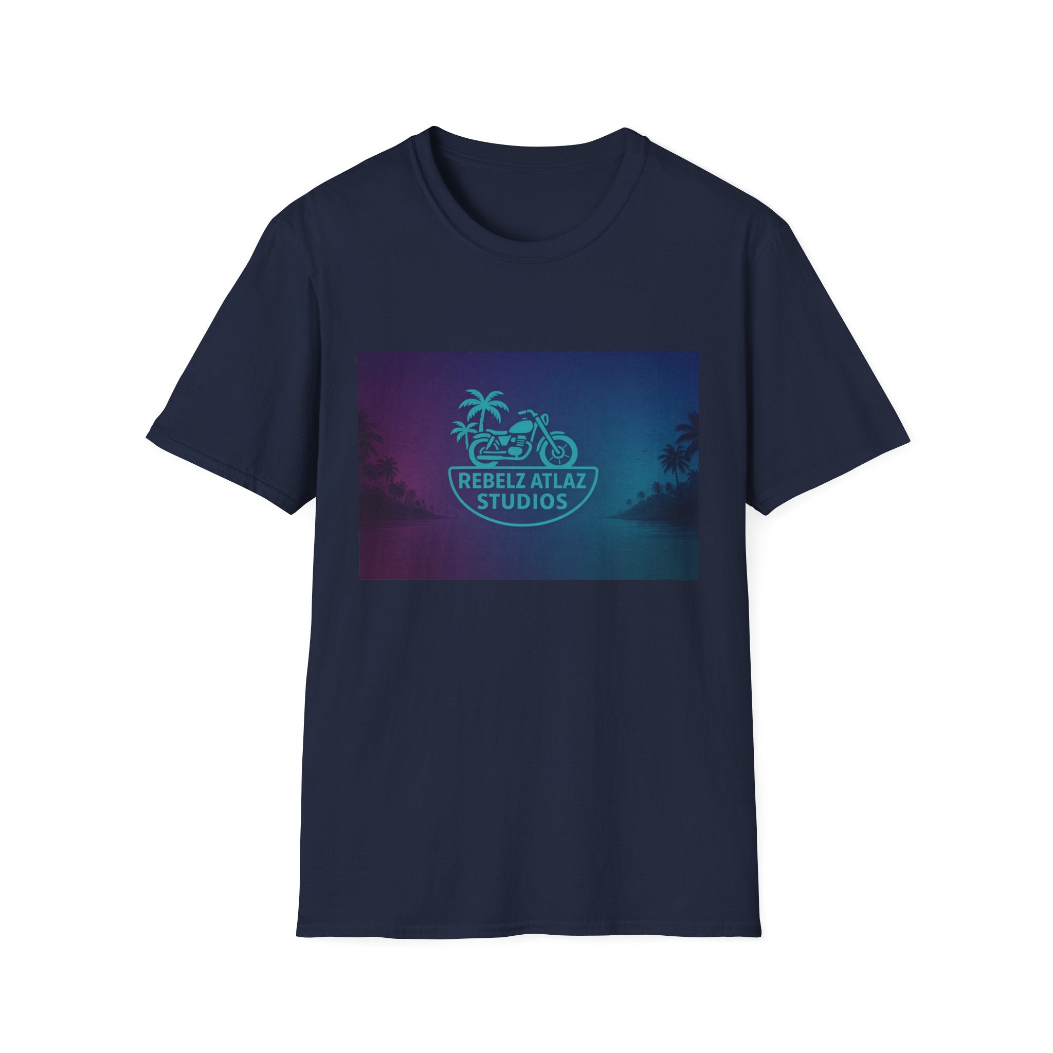 Rebel Ataz Studios Logo T-Shirt — Tropical Palm Graphic Tee