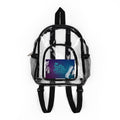 Rebelz Atlaz Logo Motorcycle Palm Trees Clear Stadium Backpack - Transparent Security Bag for Games, Concerts & School