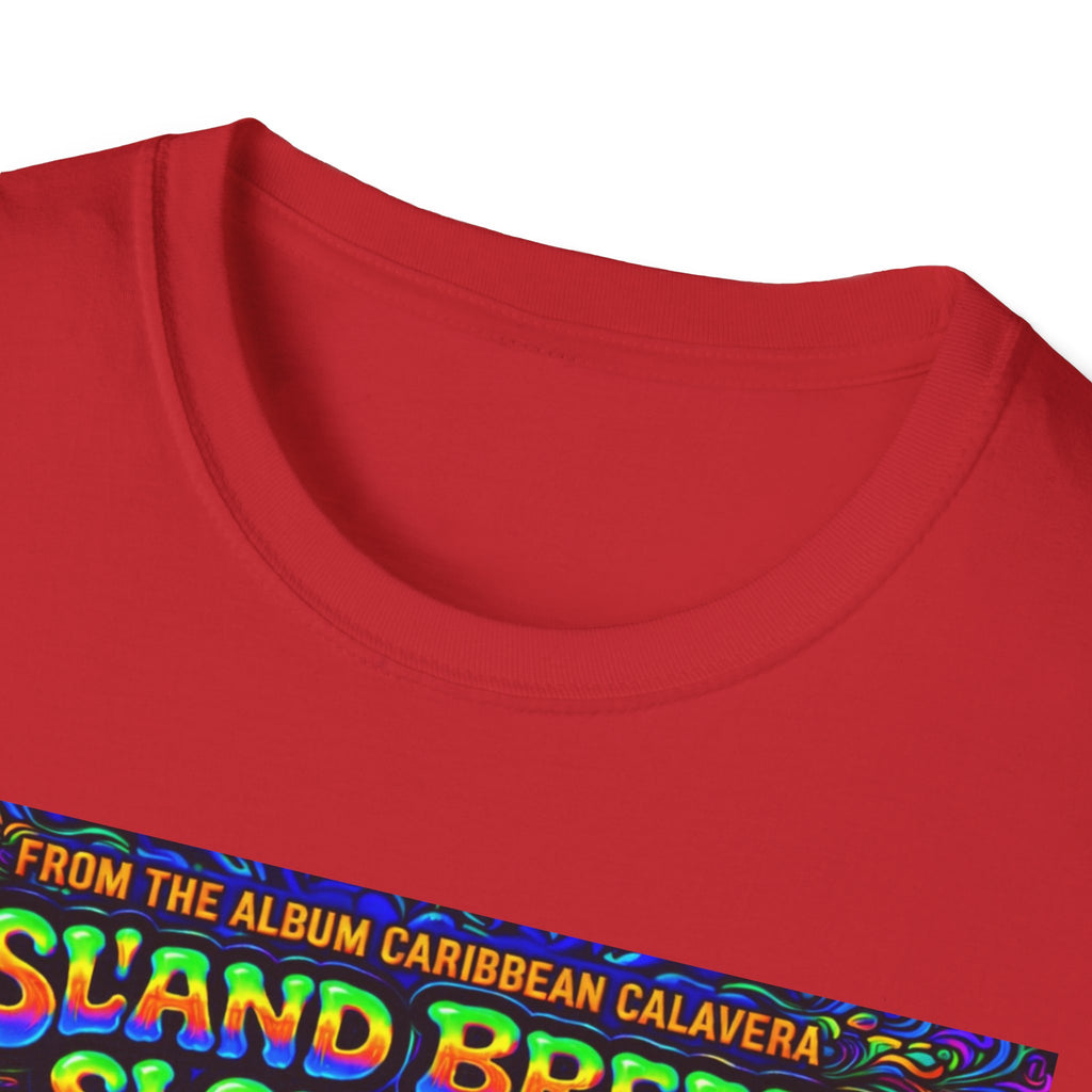 Island Breeze Slow Jam T-Shirt  Song Cover Art From The Caribbean Calavera Album   — Retro Tropical Sunset Music Tee