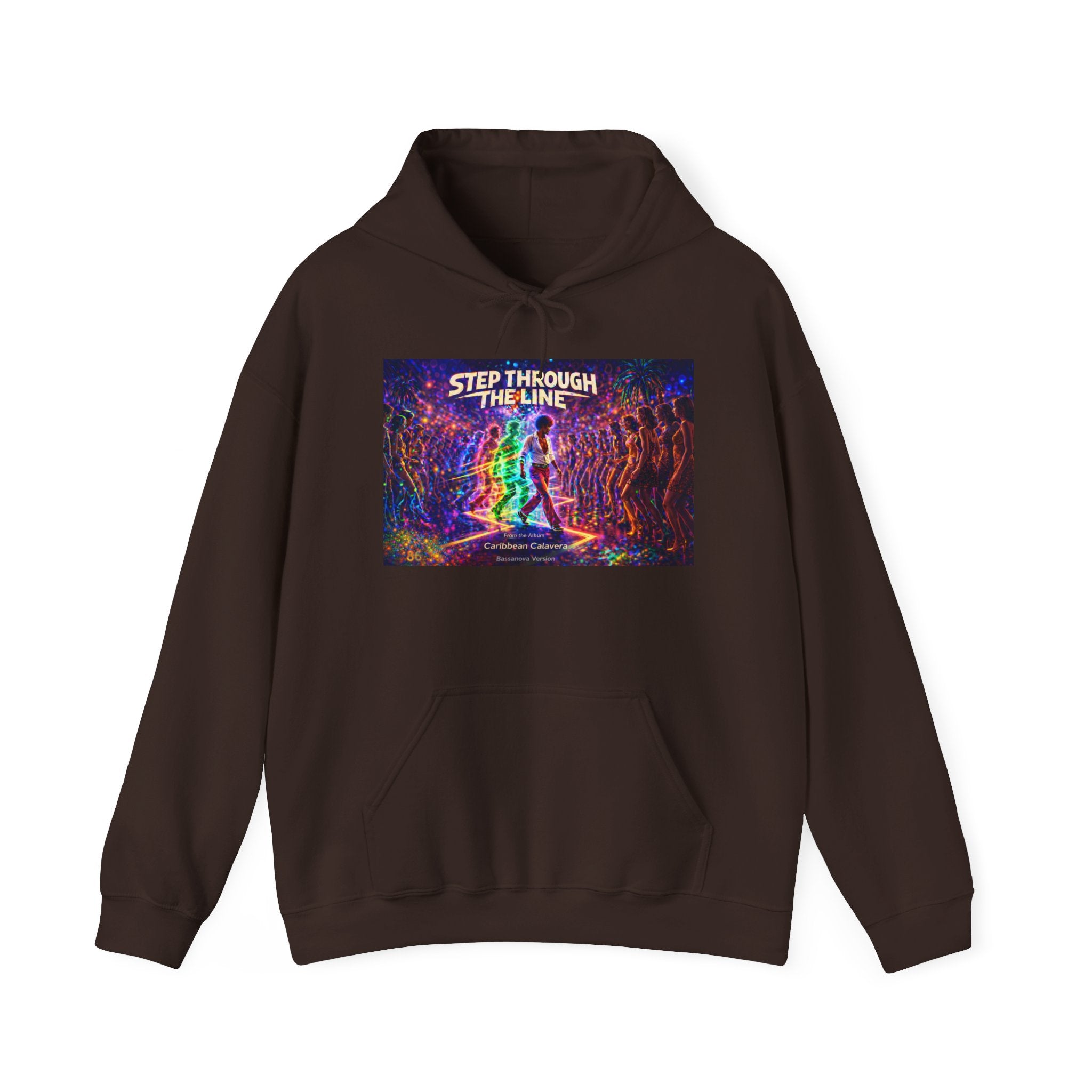 Step Through The Line Hoodie Song Cover Art From The Caribbean Calavera Album — Psychedelic Trippy Graphic Pullover