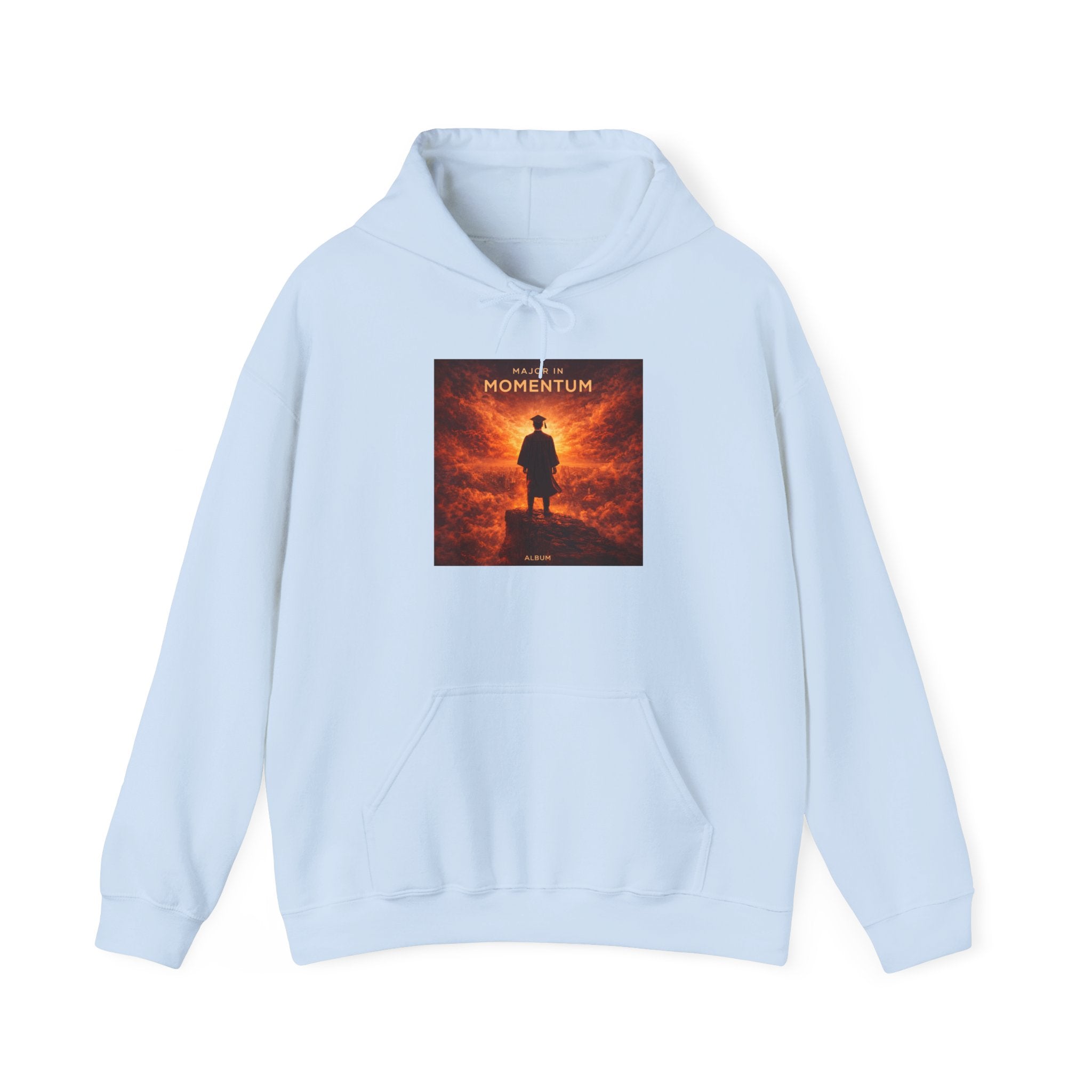 Hoodie - 'Major in Momentum' Silhouette Sunset Graphic Hoodie