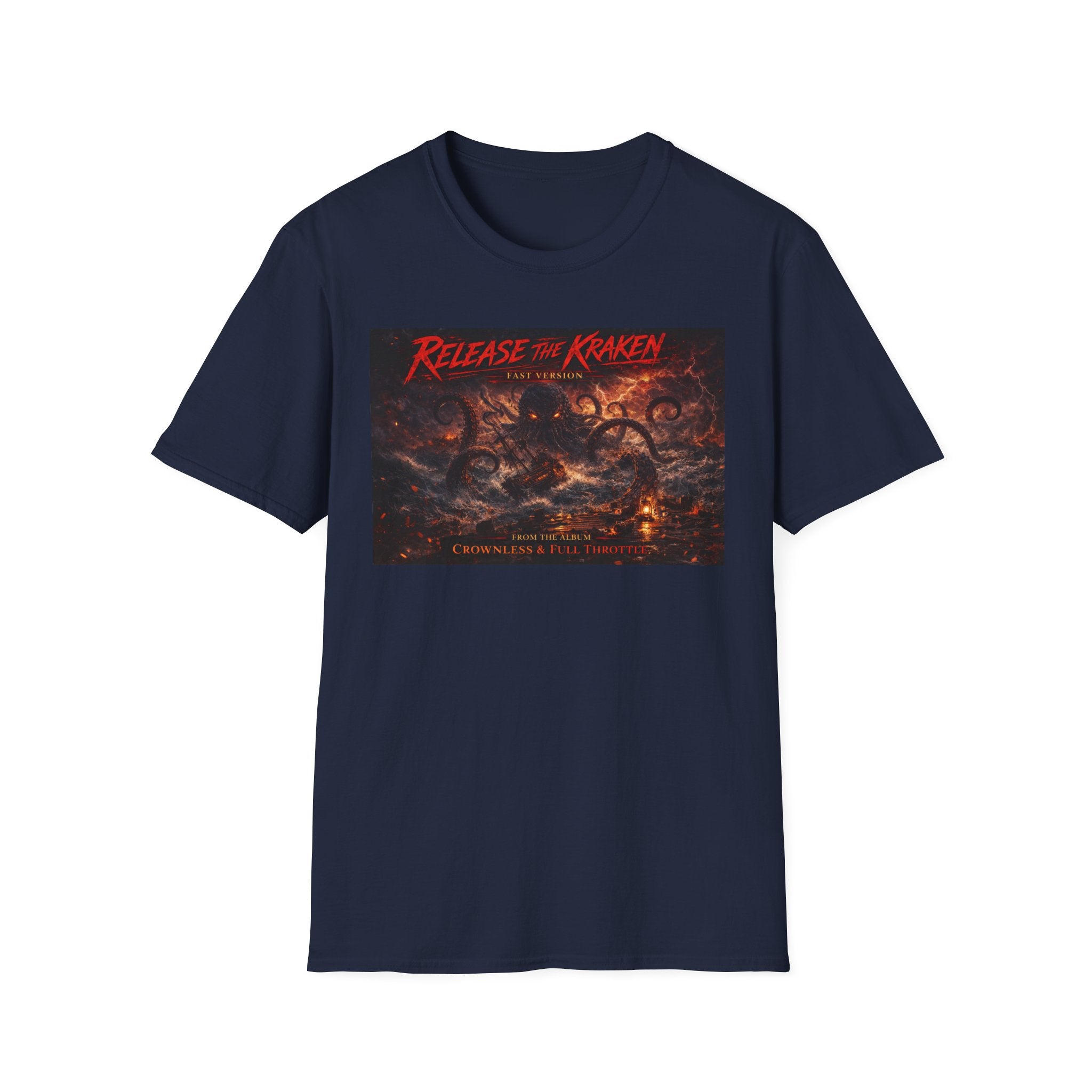 T-Shirt — 'Release the Kraken' Retro Nautical Kraken Graphic Tee
