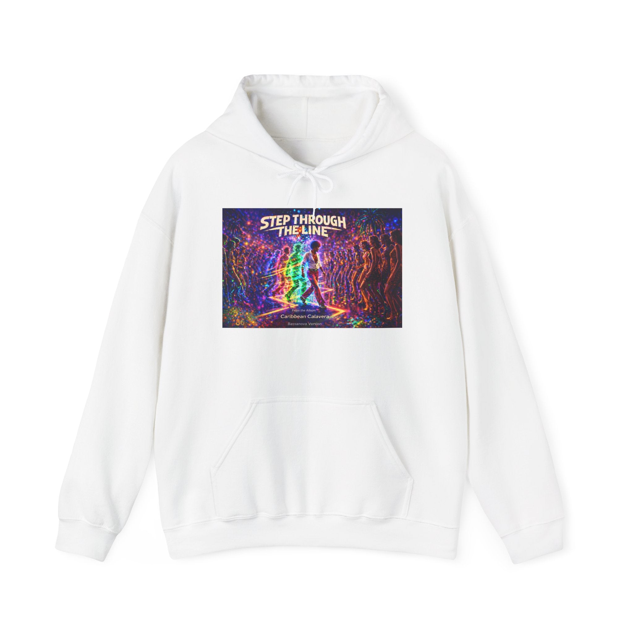 Step Through The Line Hoodie Song Cover Art From The Caribbean Calavera Album — Psychedelic Trippy Graphic Pullover