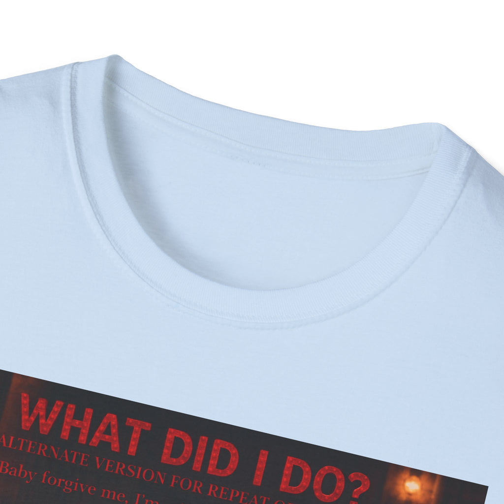 T-Shirt — "What Did I Do?" Dark Vintage Portrait Graphic Tee