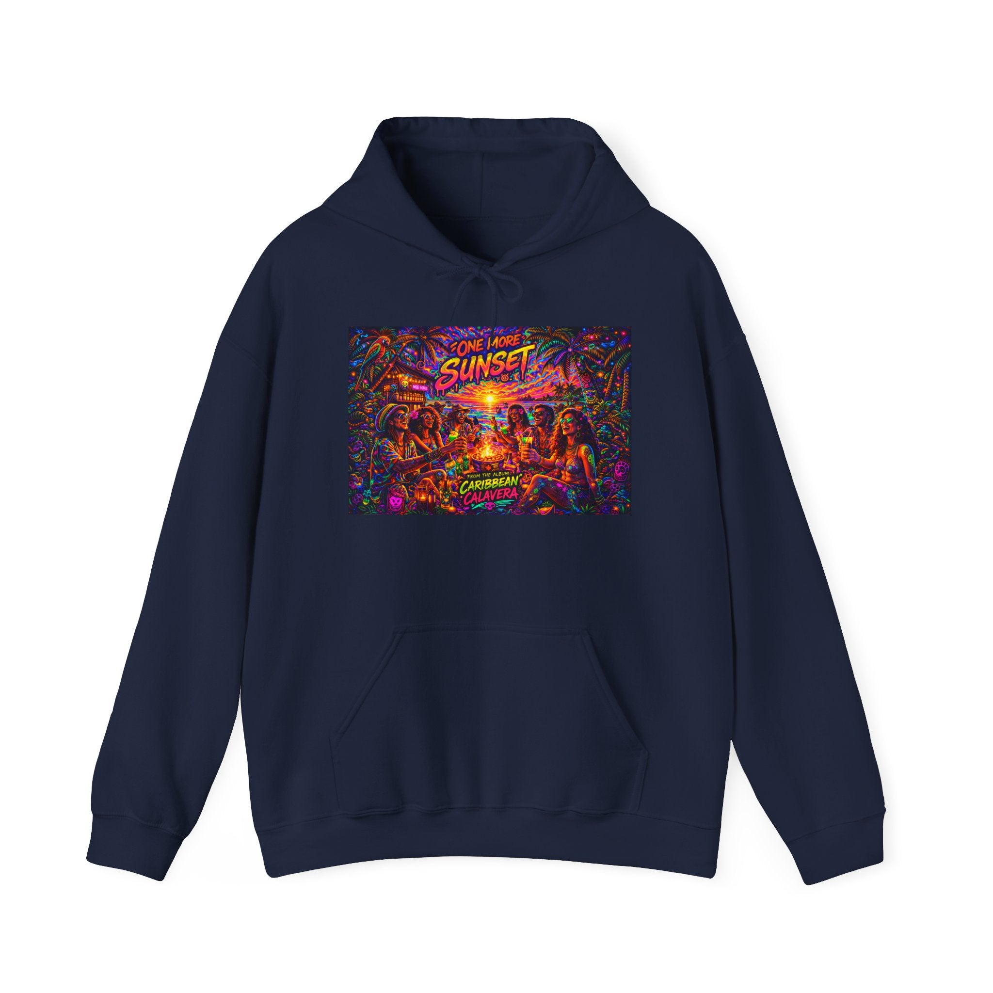 One More Sunset Carnival Hoodie Song Cover Art From The Caribbean Calavera Album — Tropical Festival Graphic Pullover