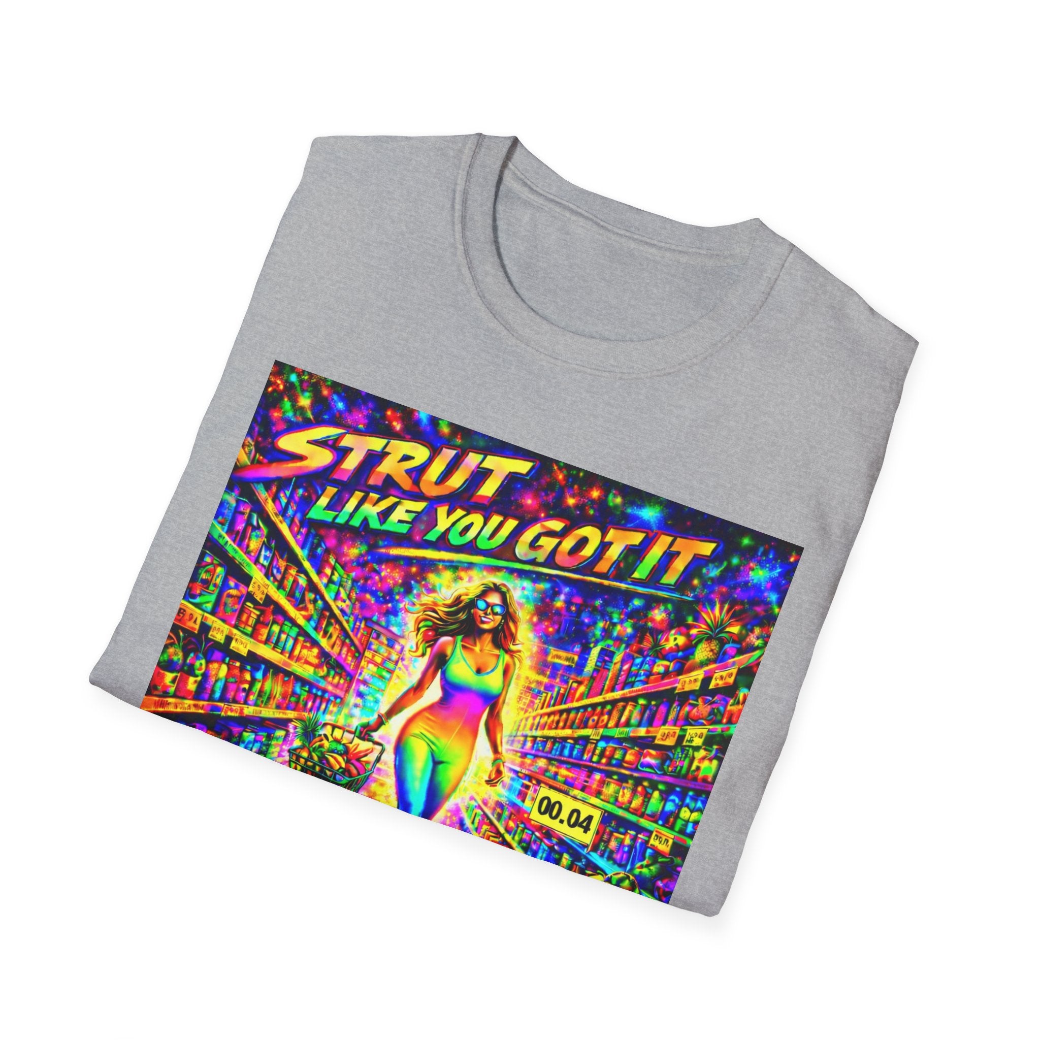 Strut Like You Got It   Song Cover Art From The Caribbean Calavera Album   Neon Retro Graphic Tee T-SHIRT