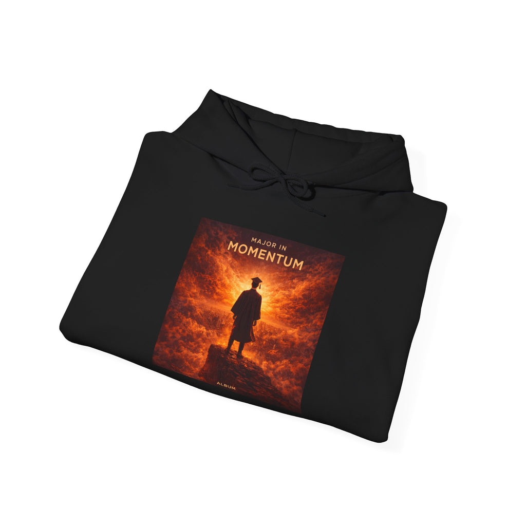 Hoodie - 'Major in Momentum' Silhouette Sunset Graphic Hoodie