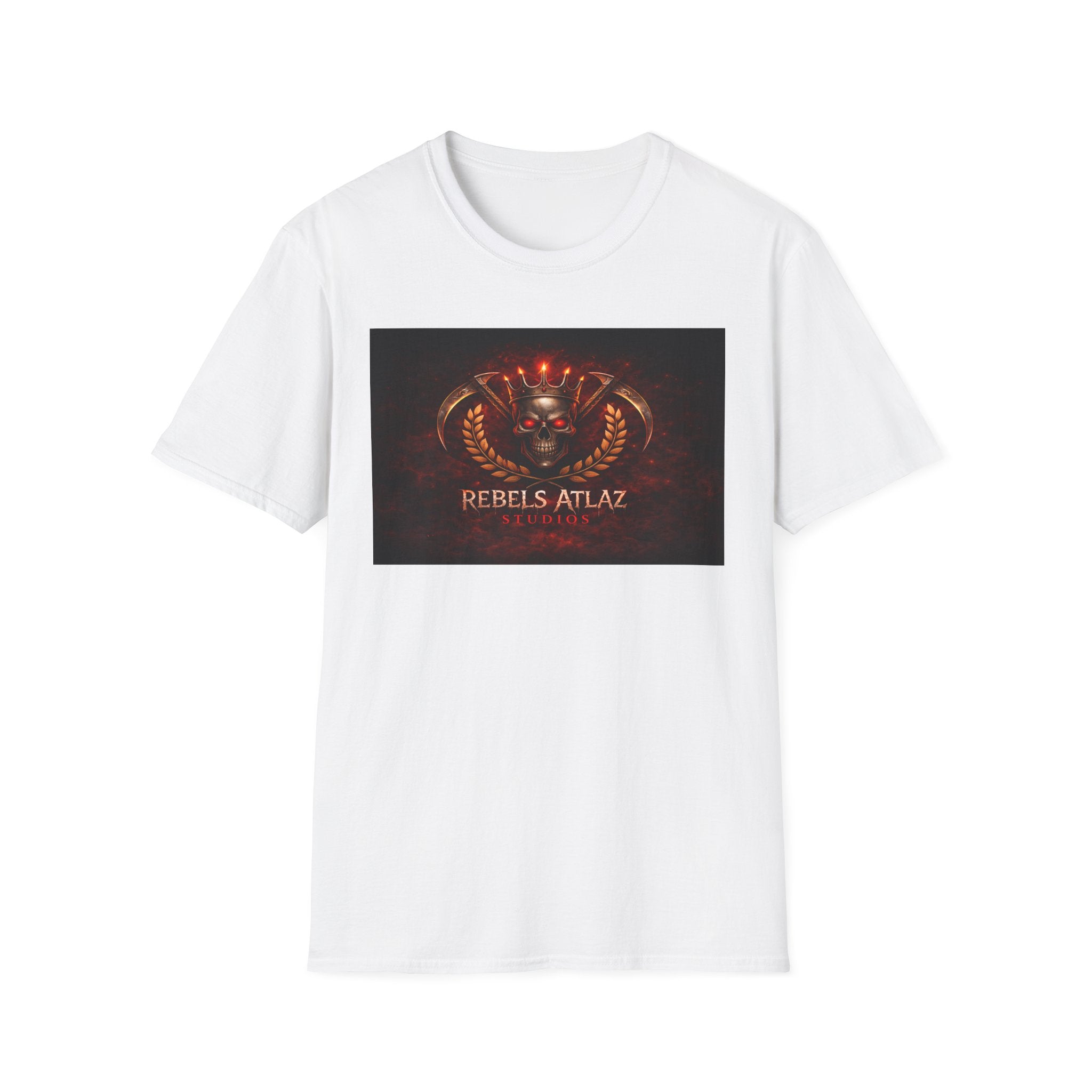 Rebelz Atlaz Film Studios Logo  Emblem T-Shirt — Vintage Military Crest Graphic Tee