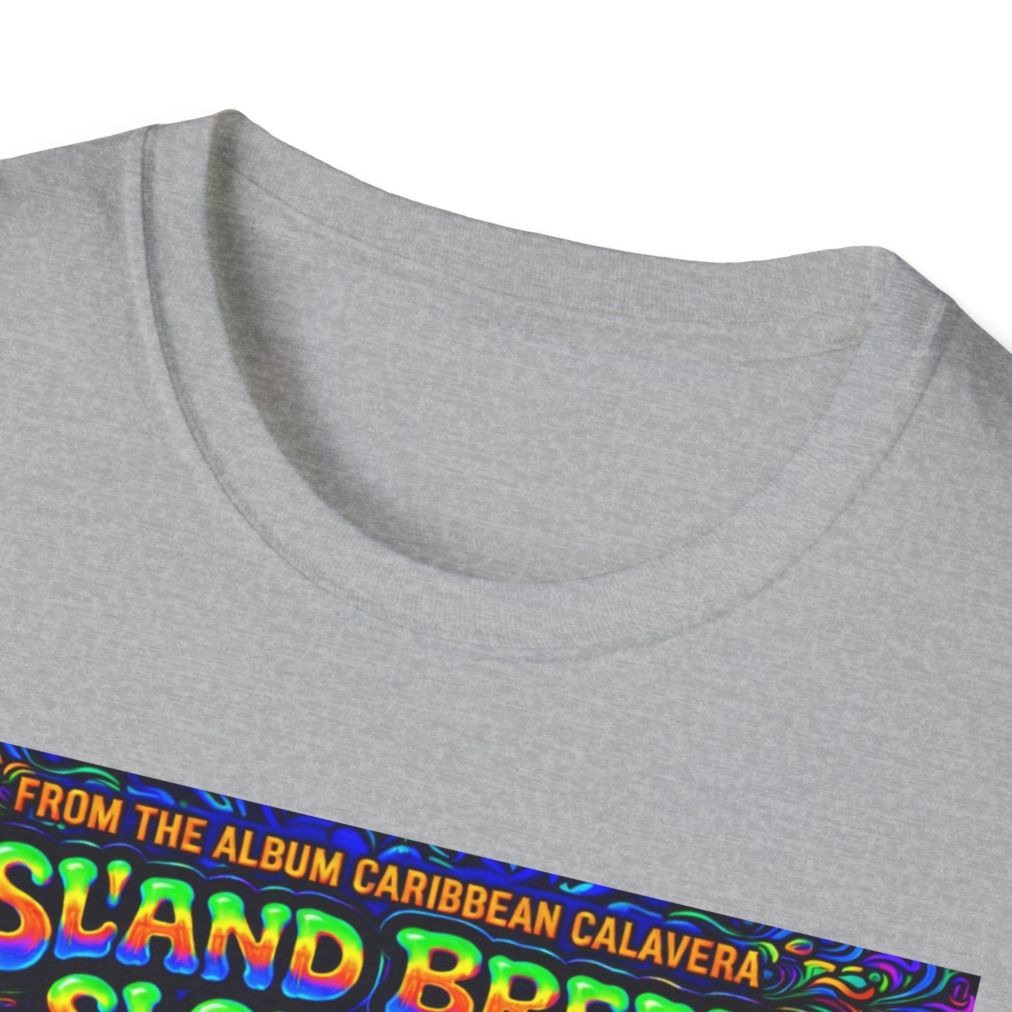 Island Breeze Slow Jam T-Shirt  Song Cover Art From The Caribbean Calavera Album   — Retro Tropical Sunset Music Tee