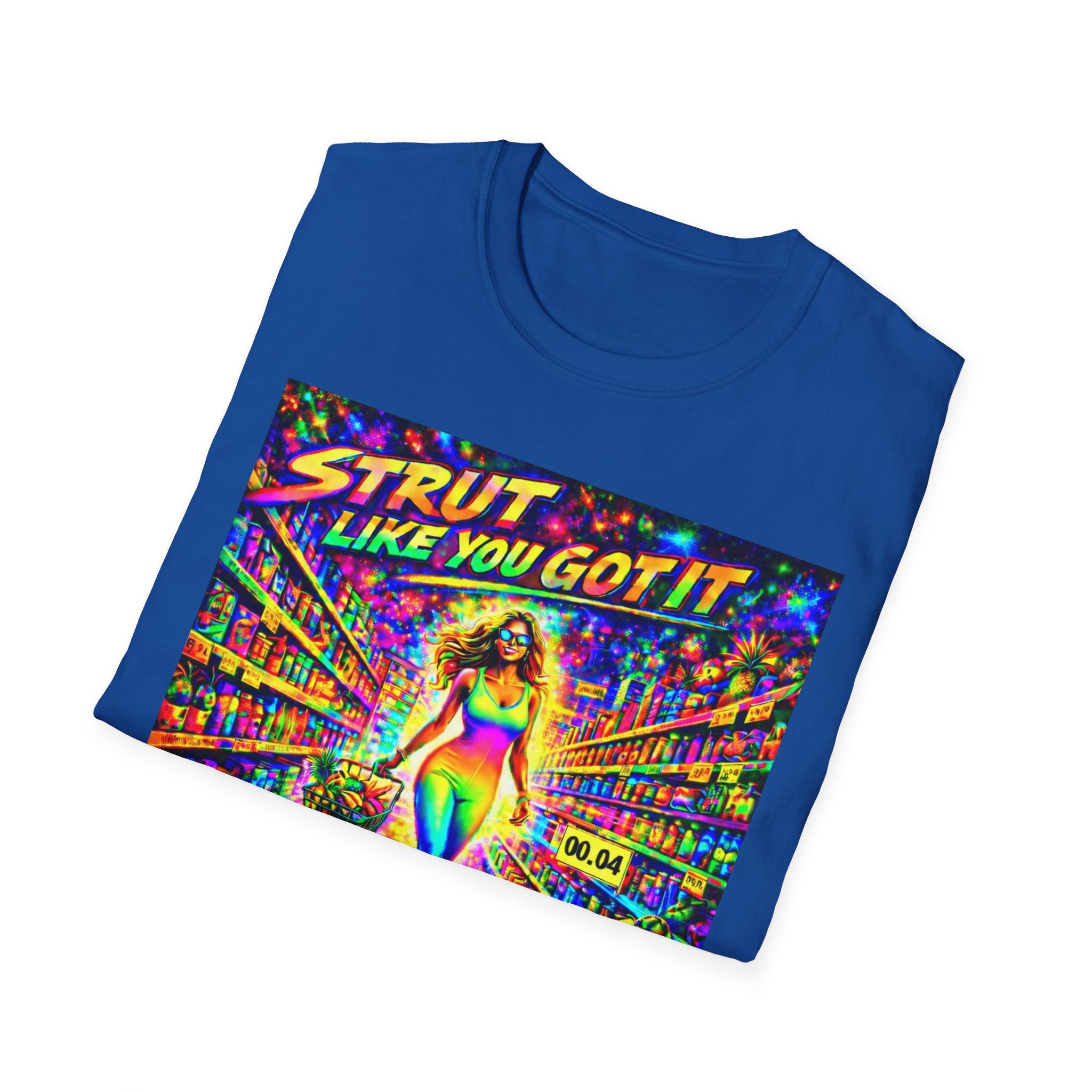 Strut Like You Got It   Song Cover Art From The Caribbean Calavera Album   Neon Retro Graphic Tee T-SHIRT