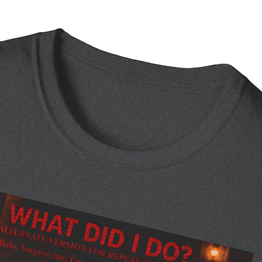 T-Shirt — "What Did I Do?" Dark Vintage Portrait Graphic Tee