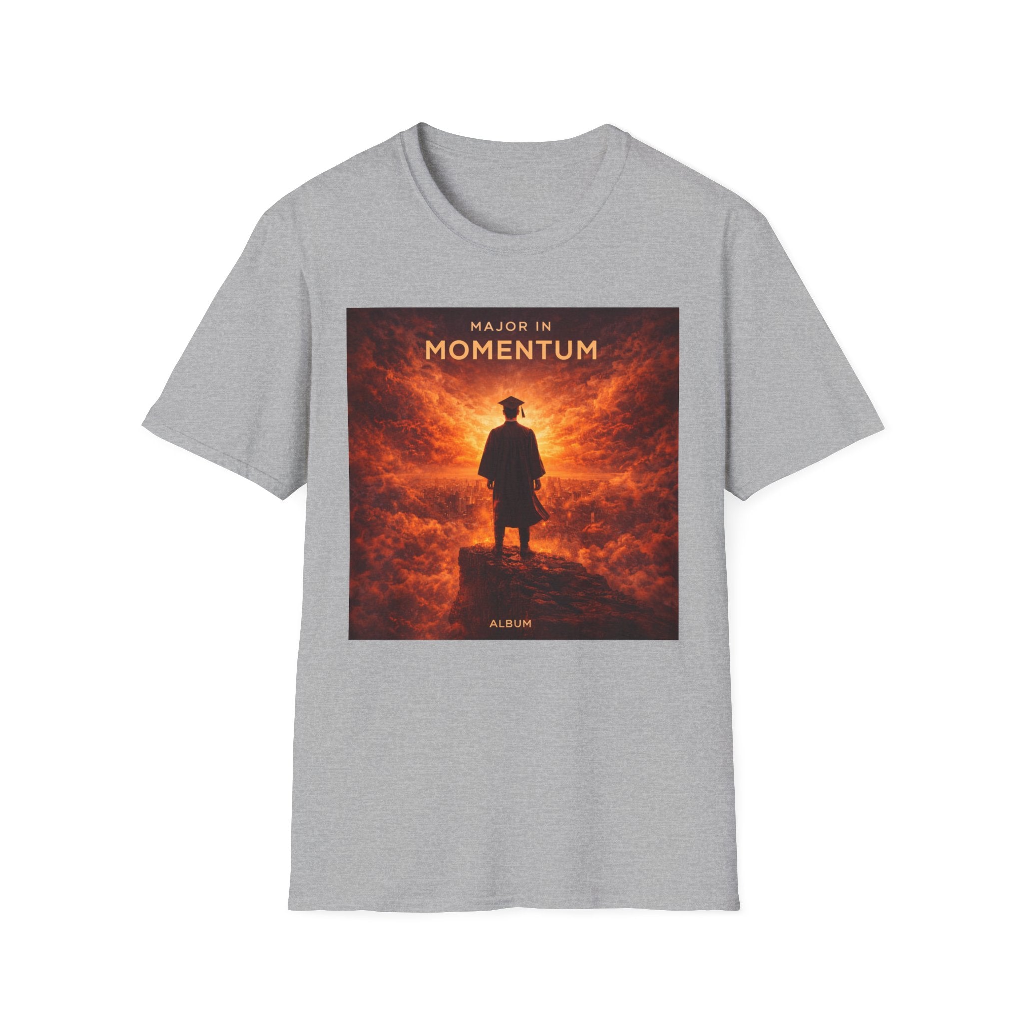 T‑Shirt – "Major in Momentum" Album Art Tee (Silhouette & Fiery Sky)